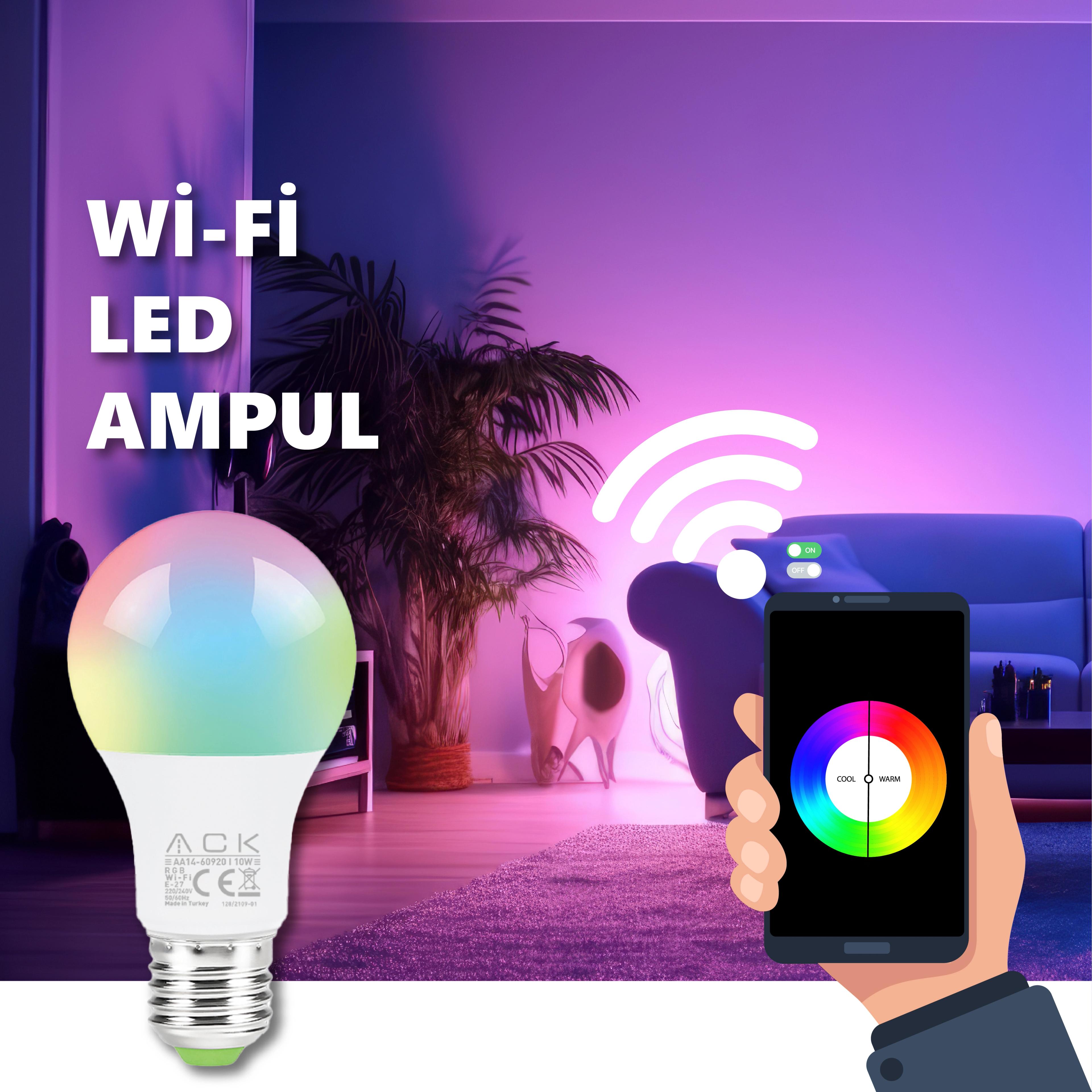 ACK Wi-Fi LED Ampul 220V 10W E27