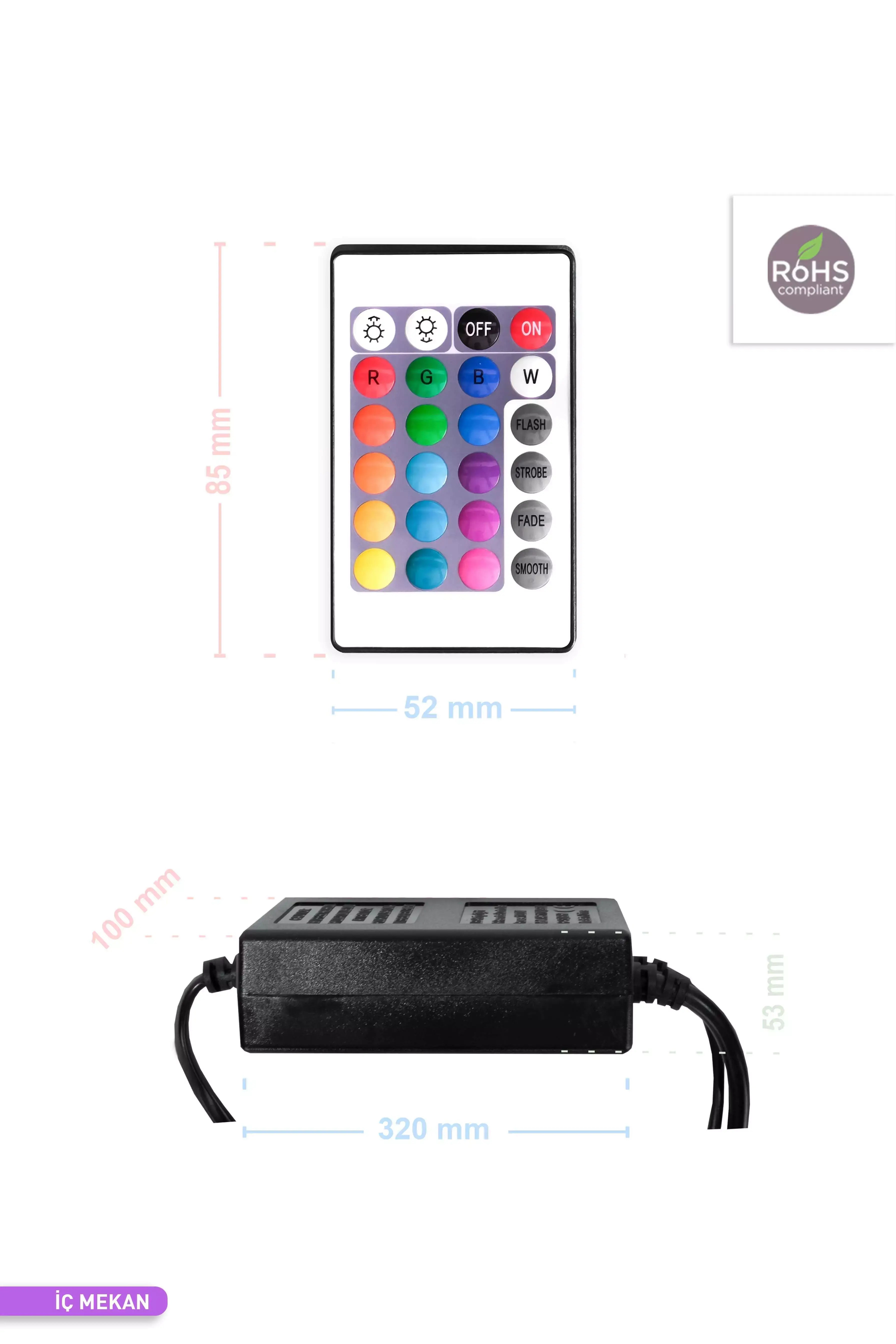 ACK Neon Hortum Kumandalı RGB Kontrol Modülü 220V AY30-01030