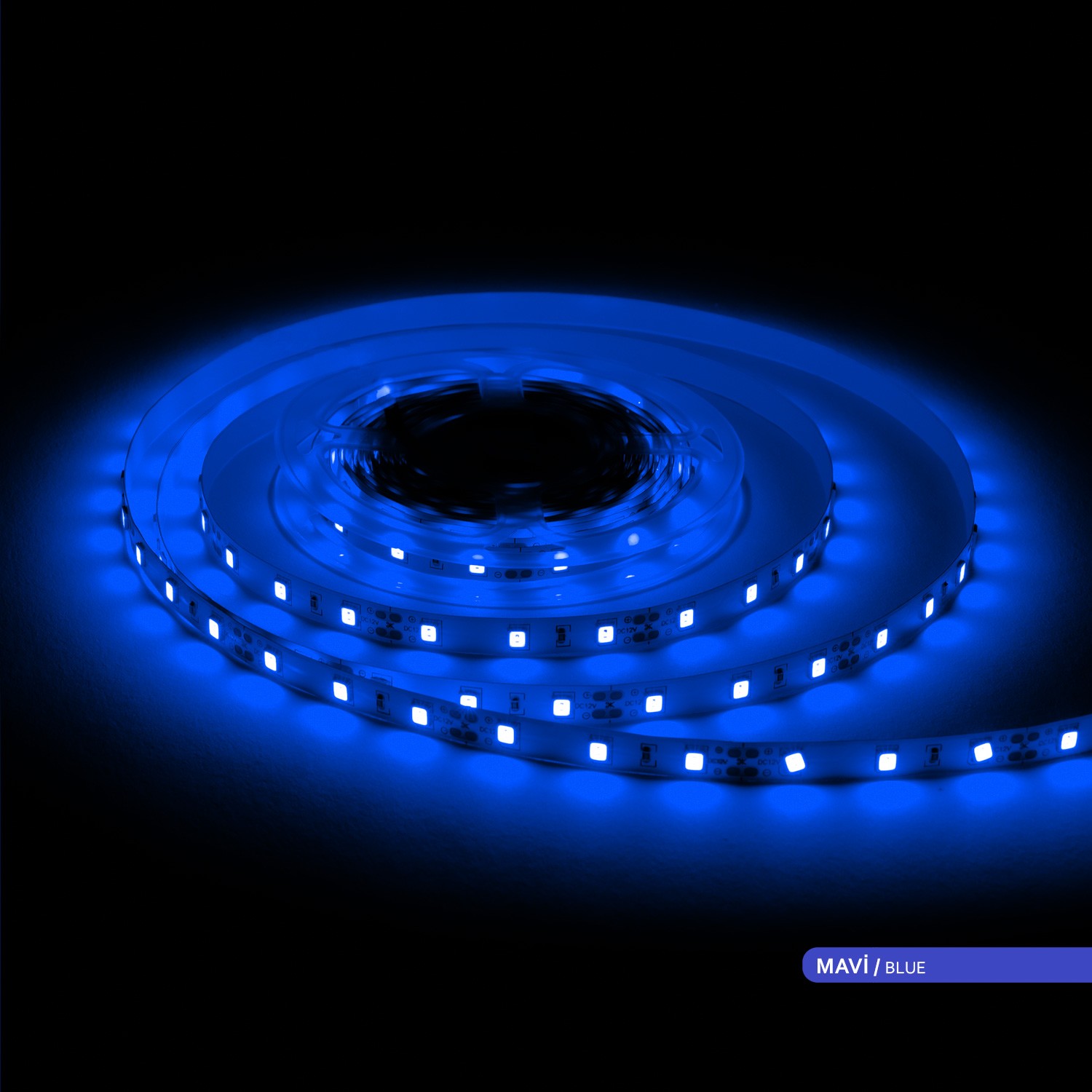 ACK Şerit LED 60 Led'li Mavi Işık 7W 5 Metre AS01-00806