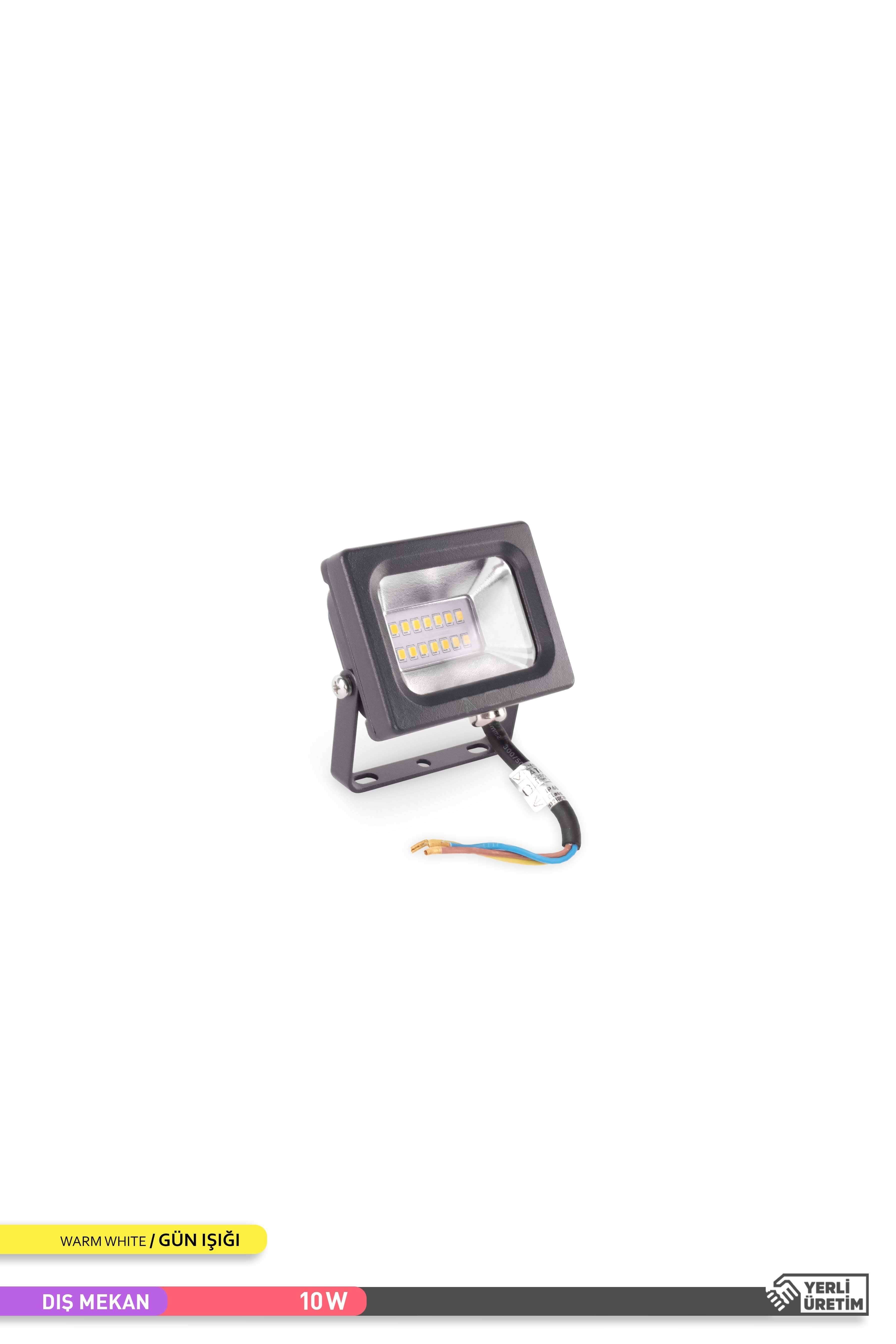 ACK SMD LED Projektör Siyah Kasa 3000K Gün Işığı 220V 10W