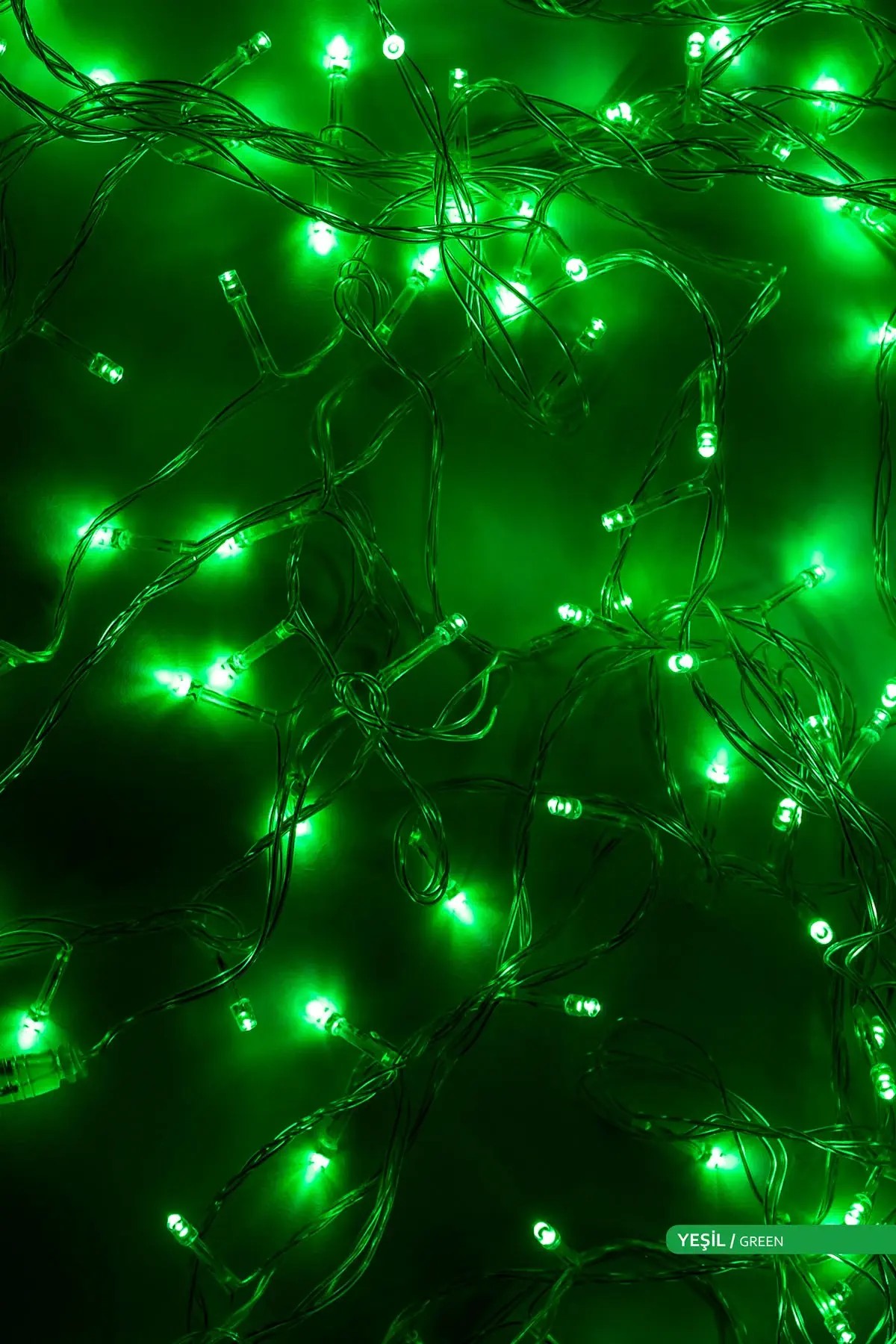ACK 100 LED li Eklenebilir LED Süsleme Işığı, Yılbaşı Ağacı Süsleme Yeşil Işık 220V 4W 10m