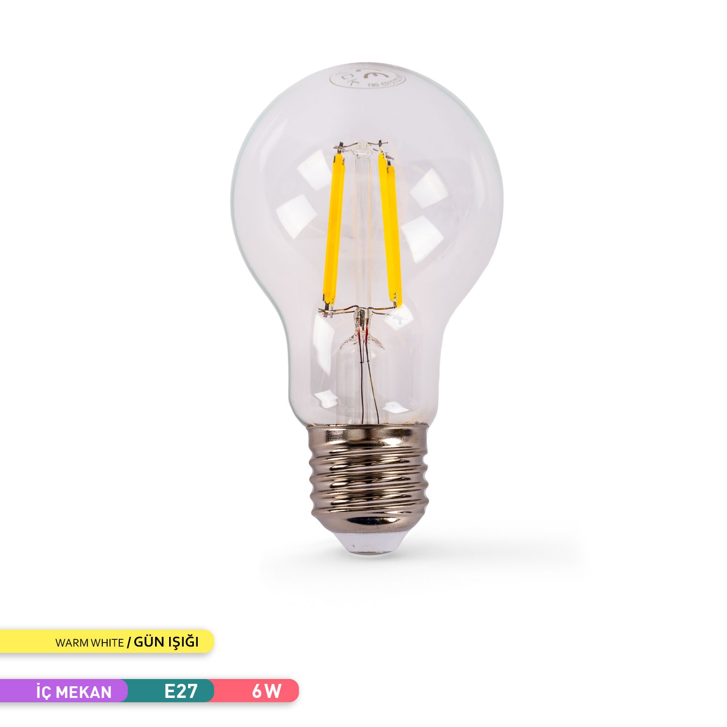 ACK Rustik LED A60 Ampul 3000K Gün Işığı 220V 6W E27