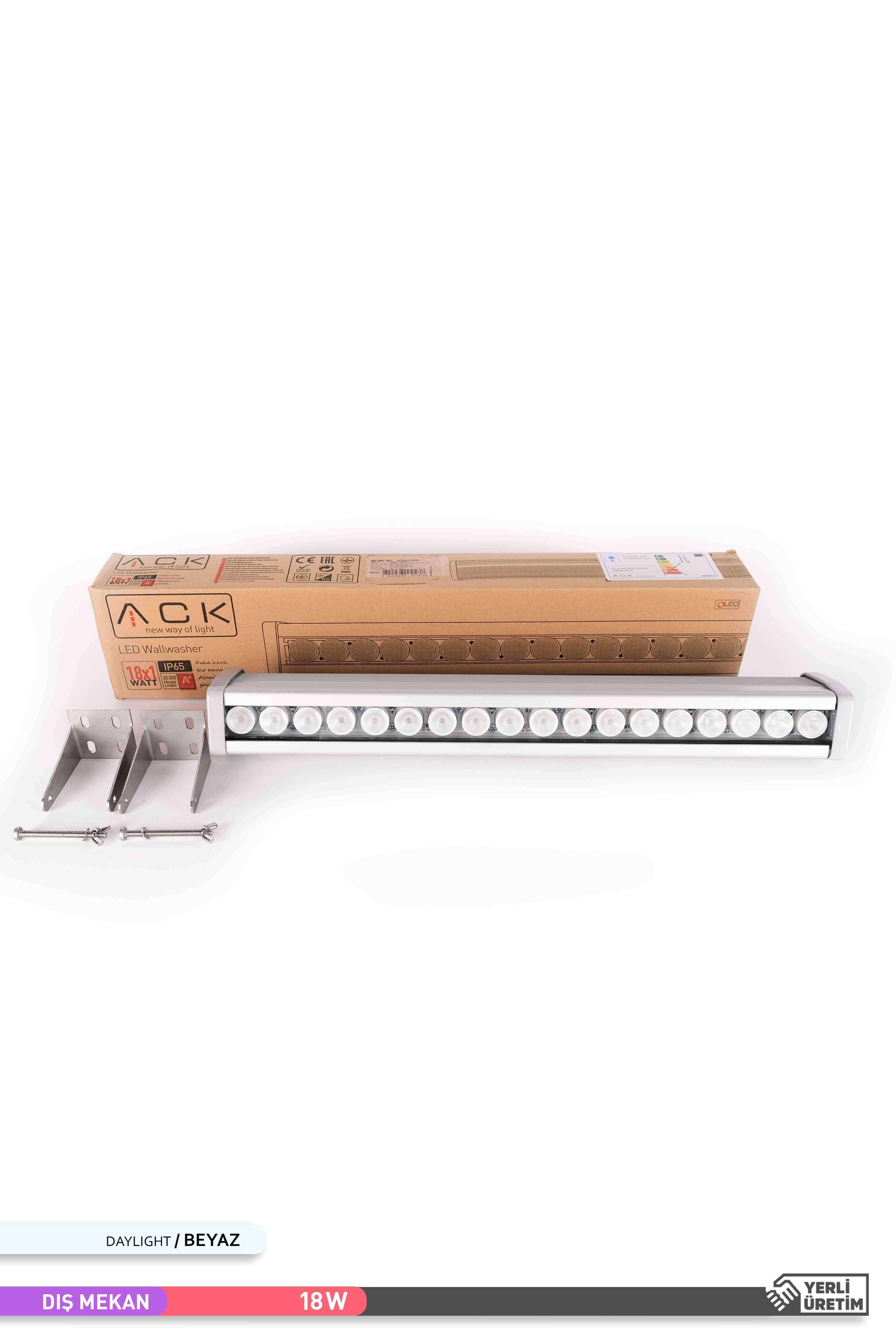 ACK LED Wallwasher 6500K Beyaz Işık 18W 480mm AT20-01833