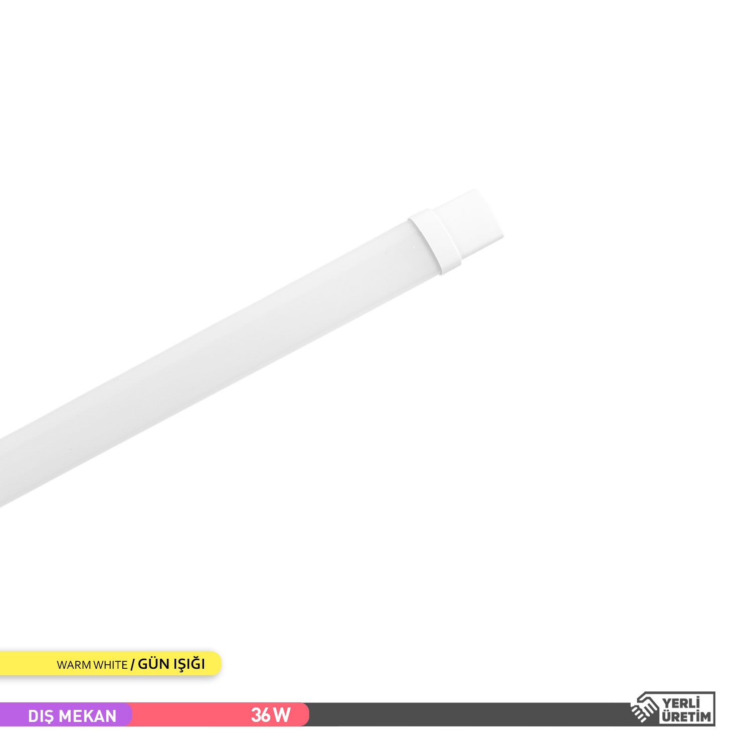 ACK Uranüs LED Bant Etanj Armatür 36W 3000K Günışığı 120cm IP65 AT02-01200