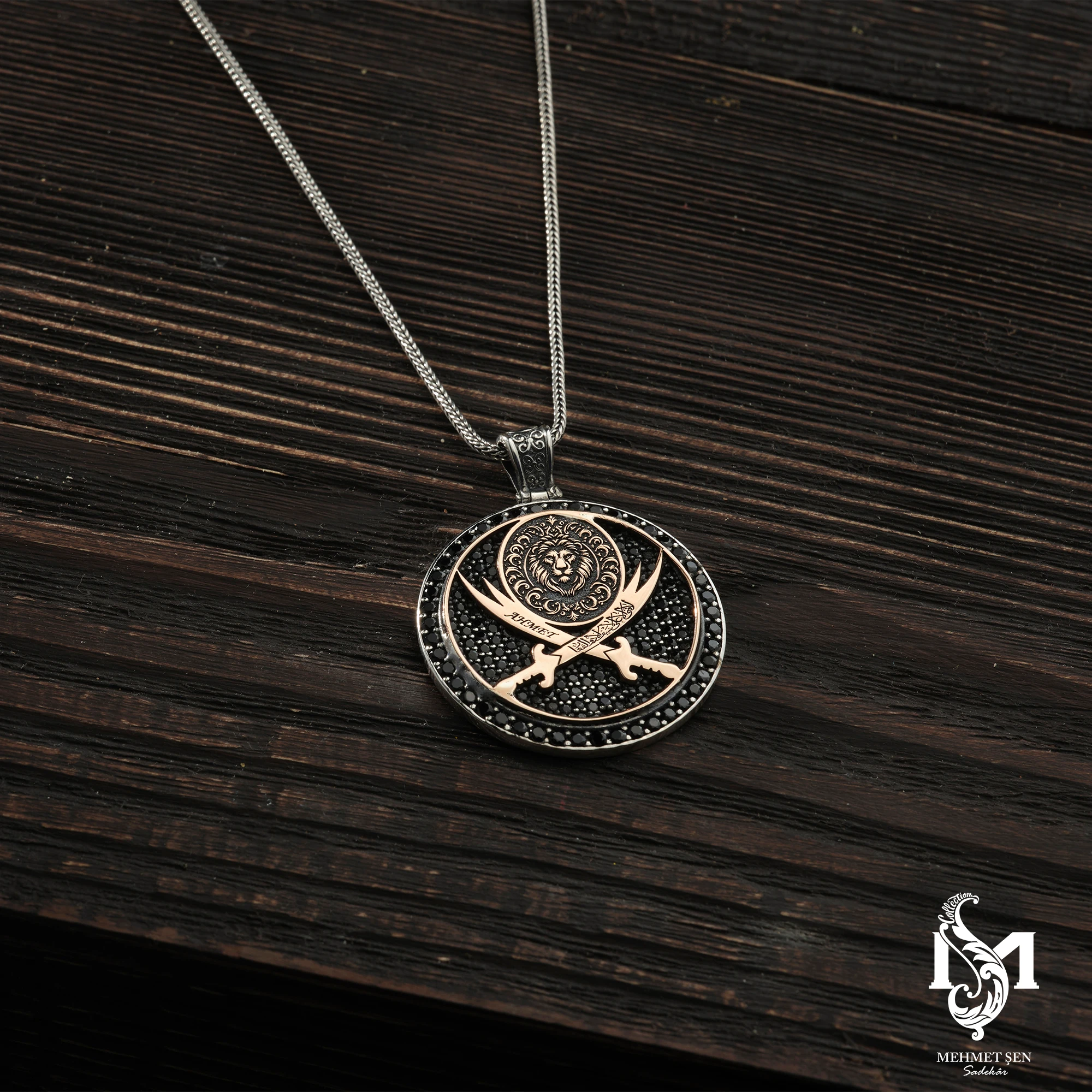 Zülfikarlı Aslan Gümüş Erkek Kolye Modeli