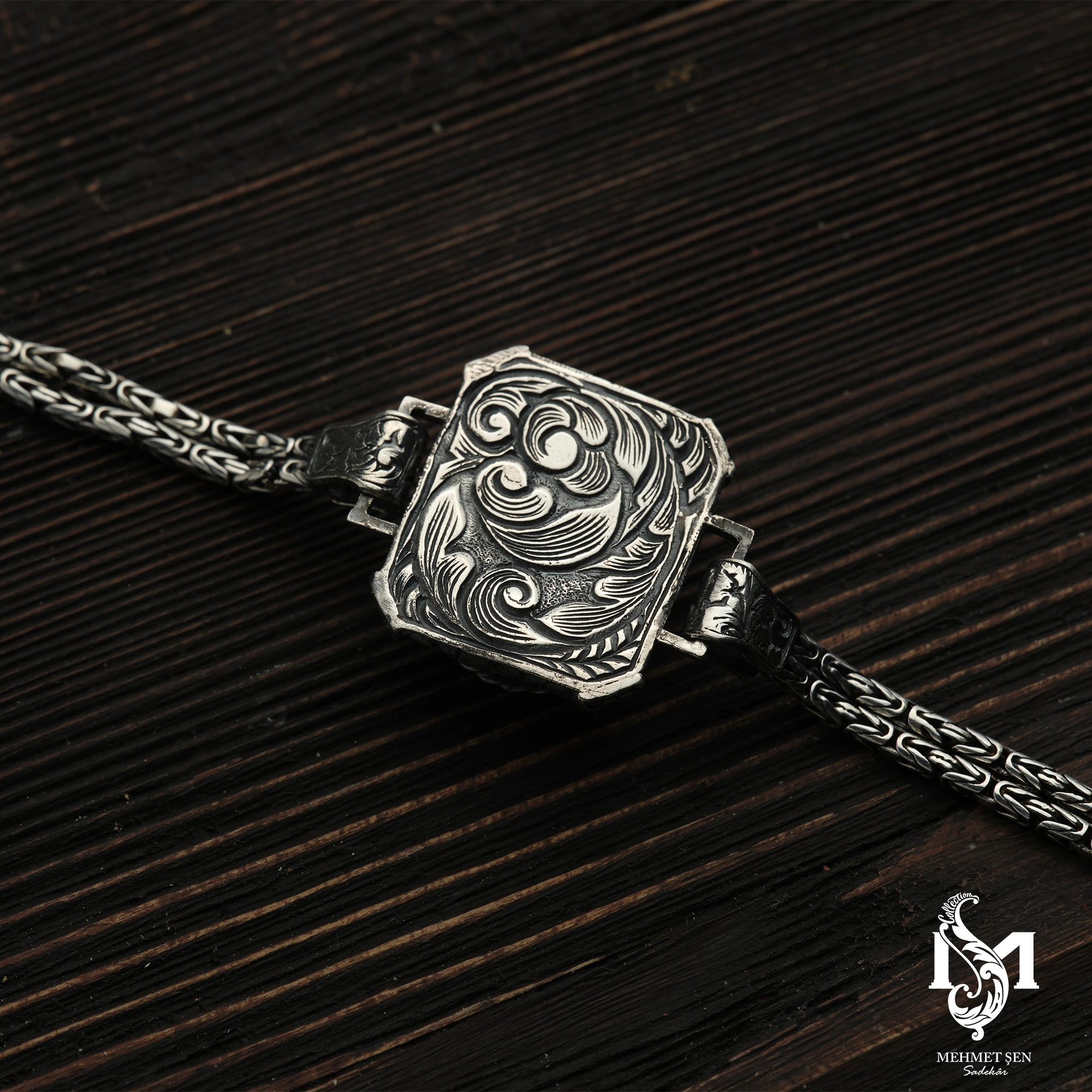 Kün Fe Yekün Gümüş Erkek Kolye Modeli