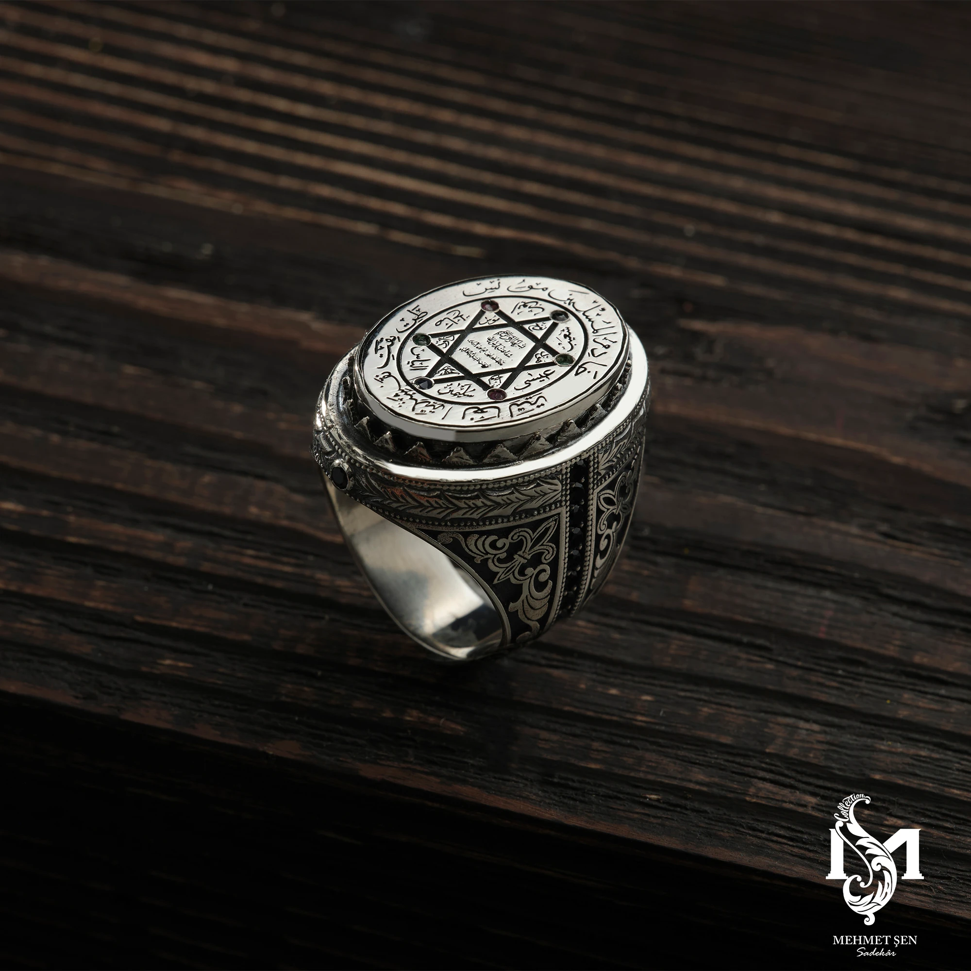 Süleyman Mührü Gümüş Erkek Yüzük Modeli
