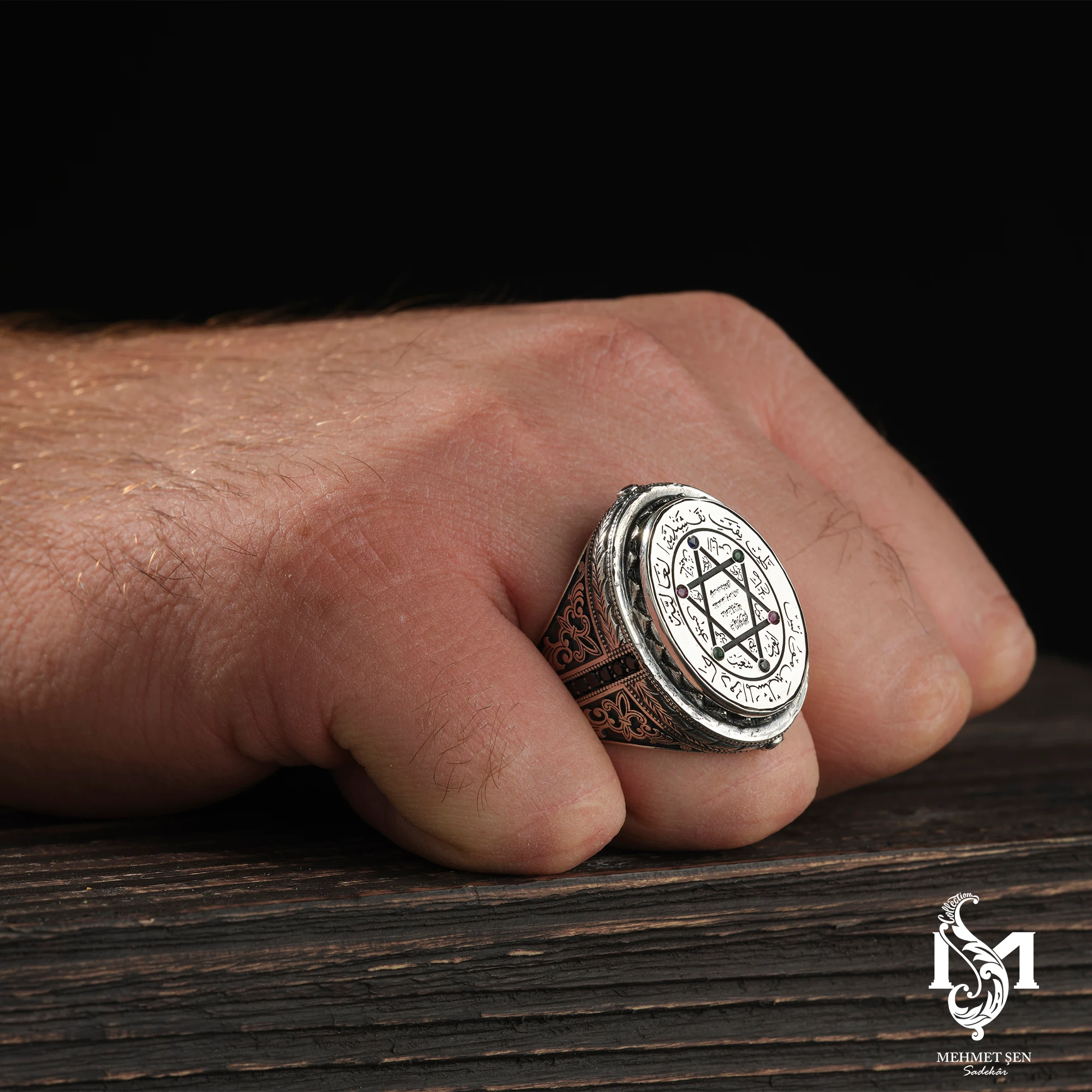 Süleyman Mührü Gümüş Erkek Yüzük Modeli