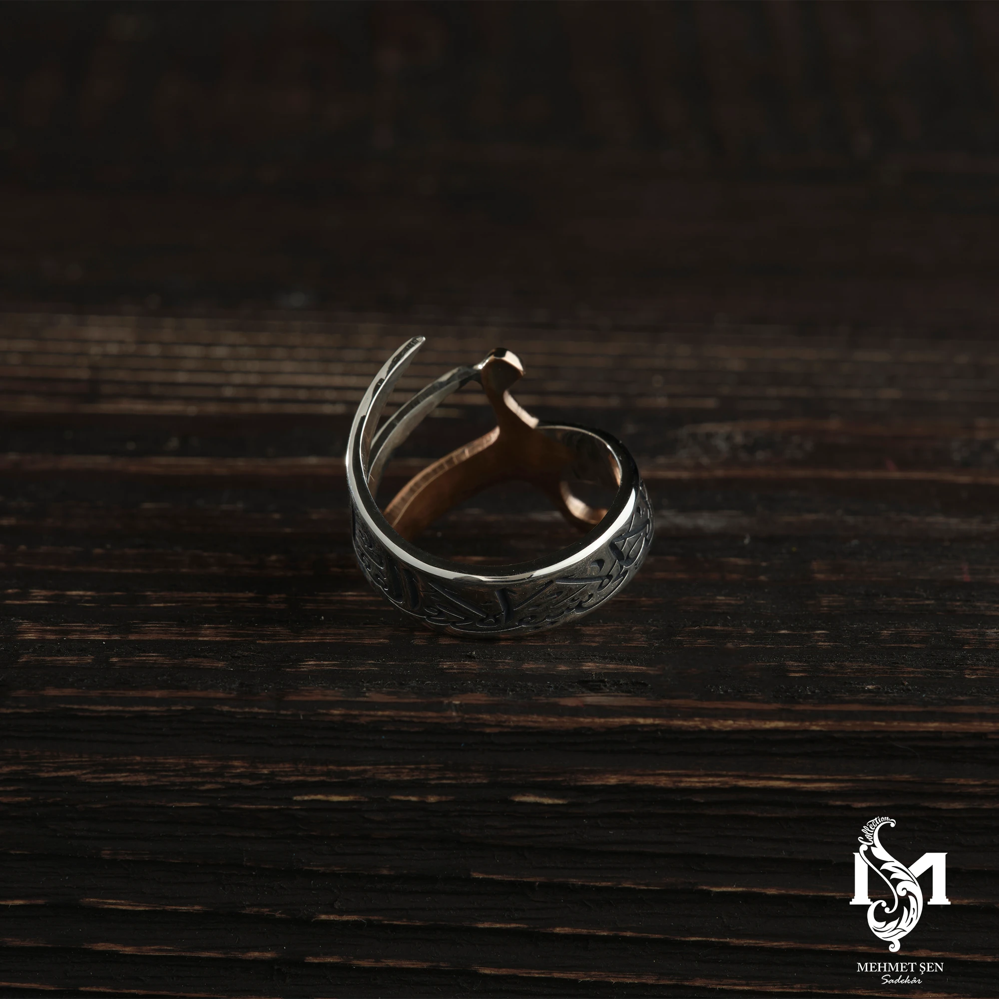 Zülfikar Kılıç Figürlü Gümüş Erkek Yüzük Modeli