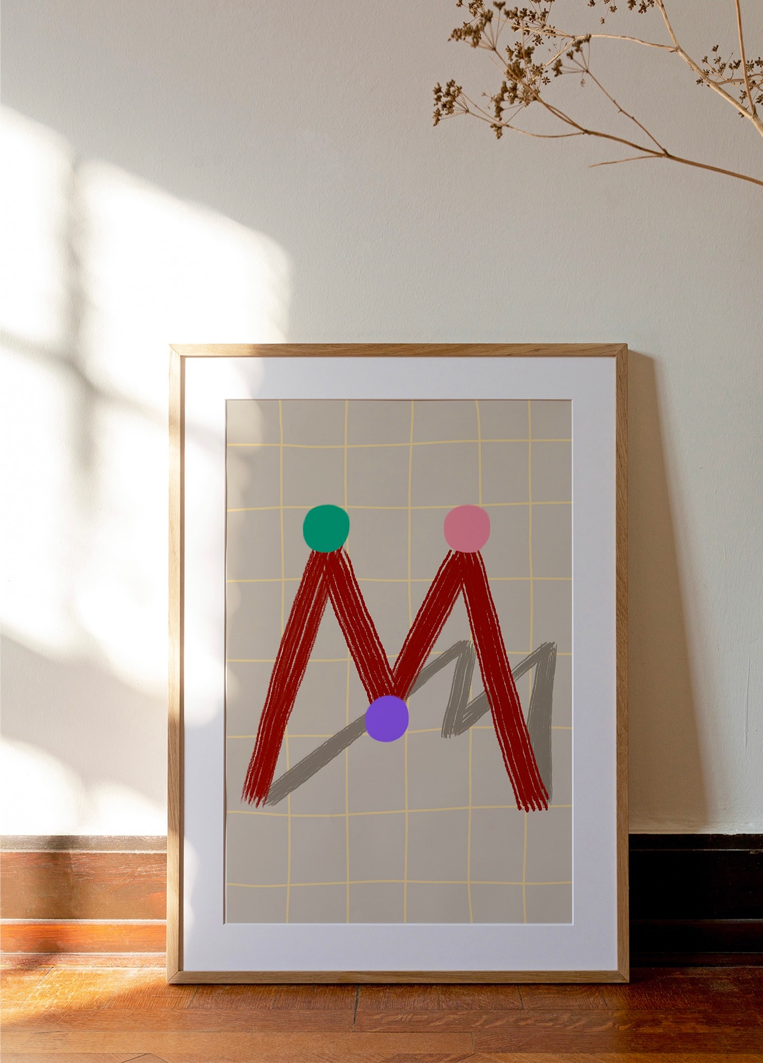Monogram Çocuk Odası Poster /Tüm Harfler