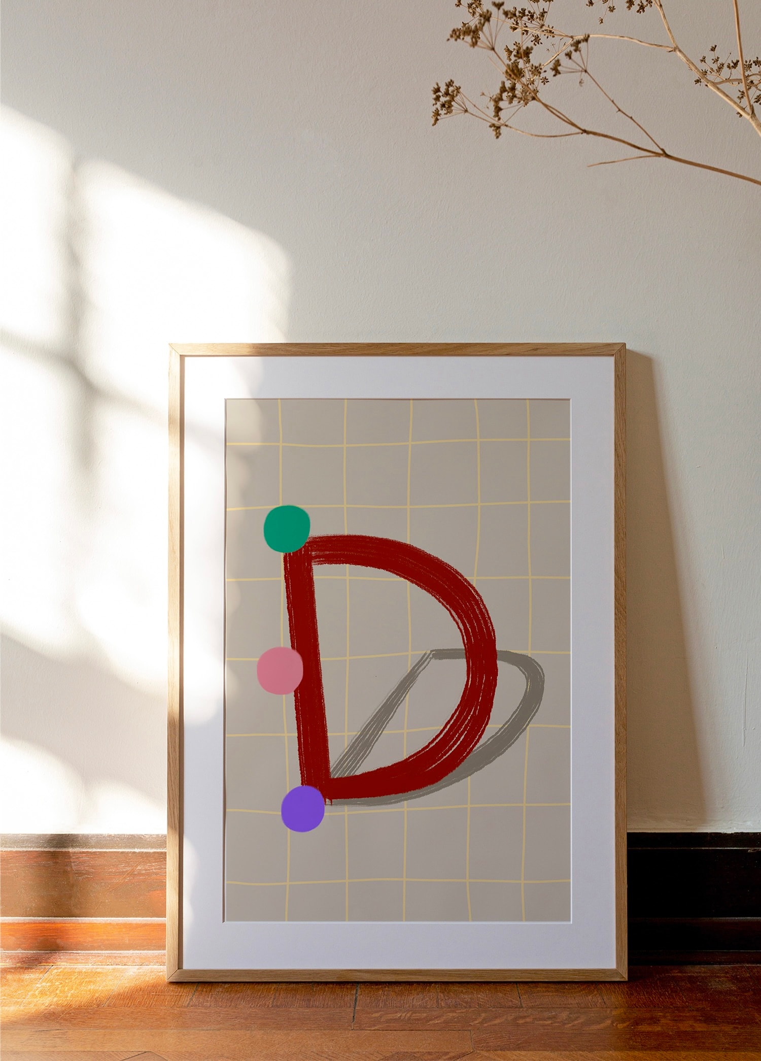 Monogram Çocuk Odası Poster /Tüm Harfler