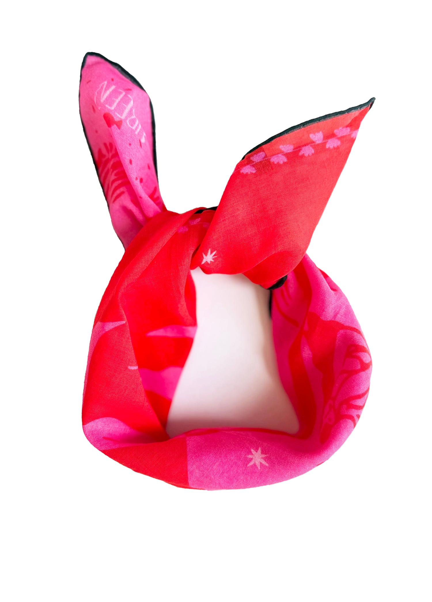Bandana Nar Çiçeği Kırmızı Pembe