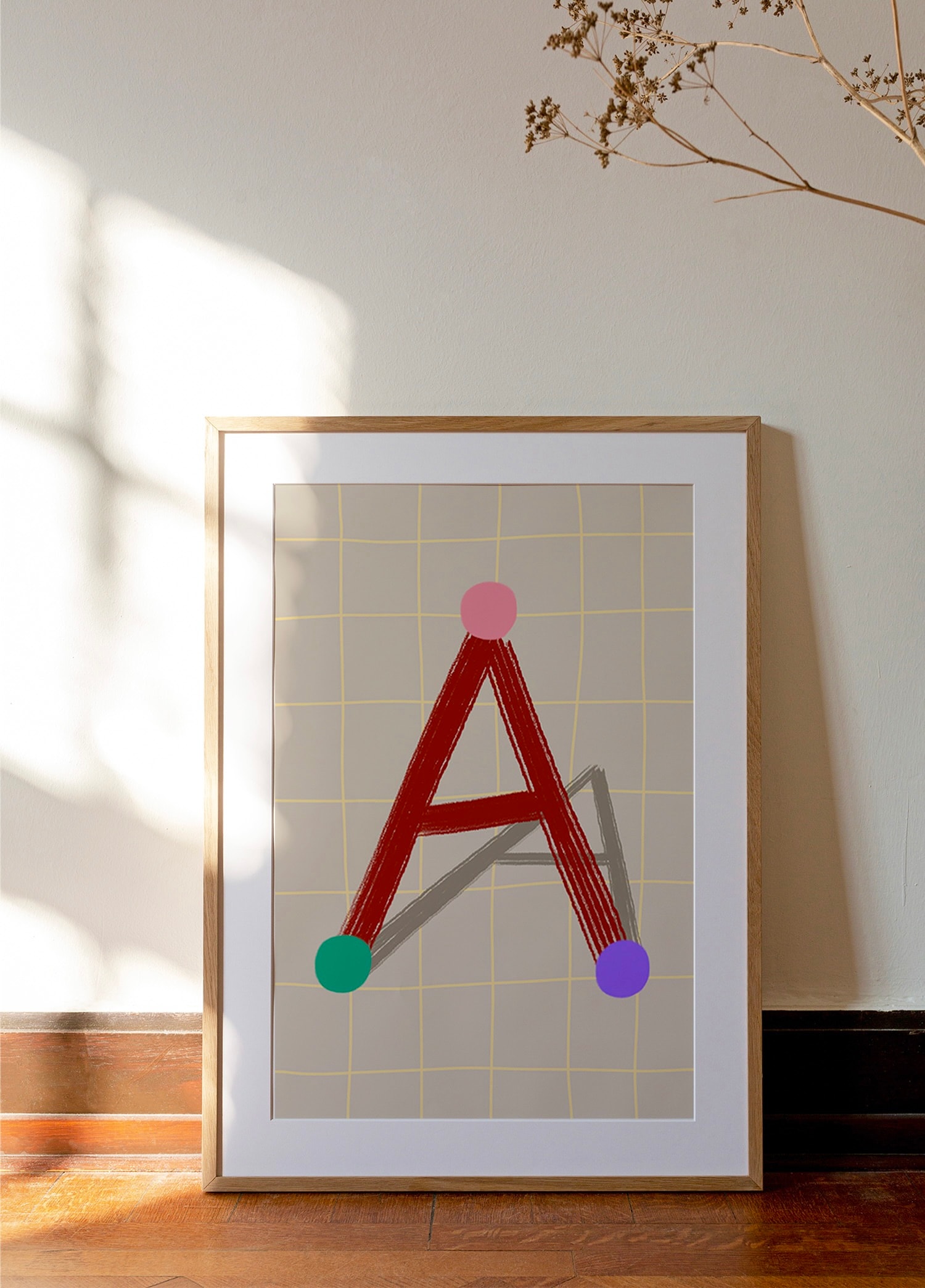 Monogram Çocuk Odası Poster /Tüm Harfler