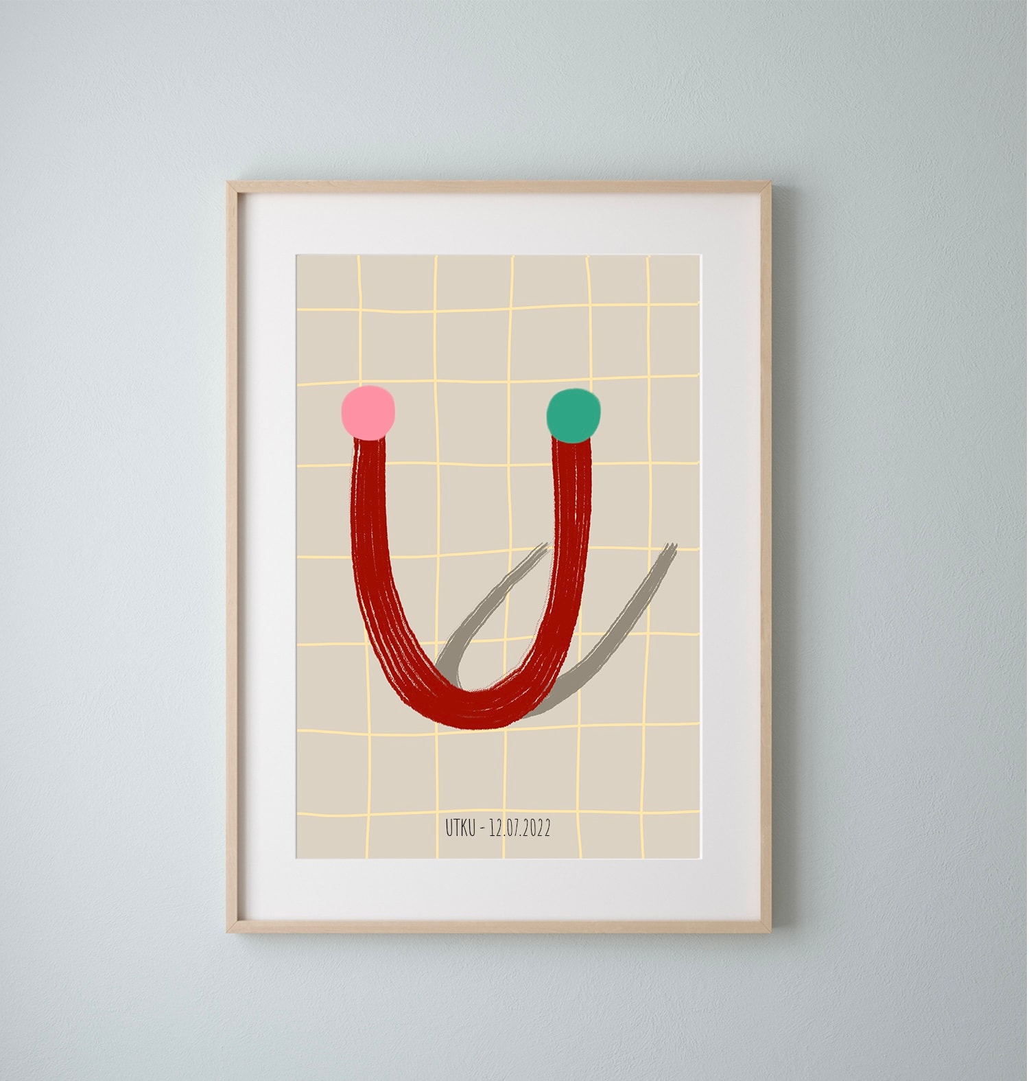 Monogram Çocuk Odası Poster /Tüm Harfler