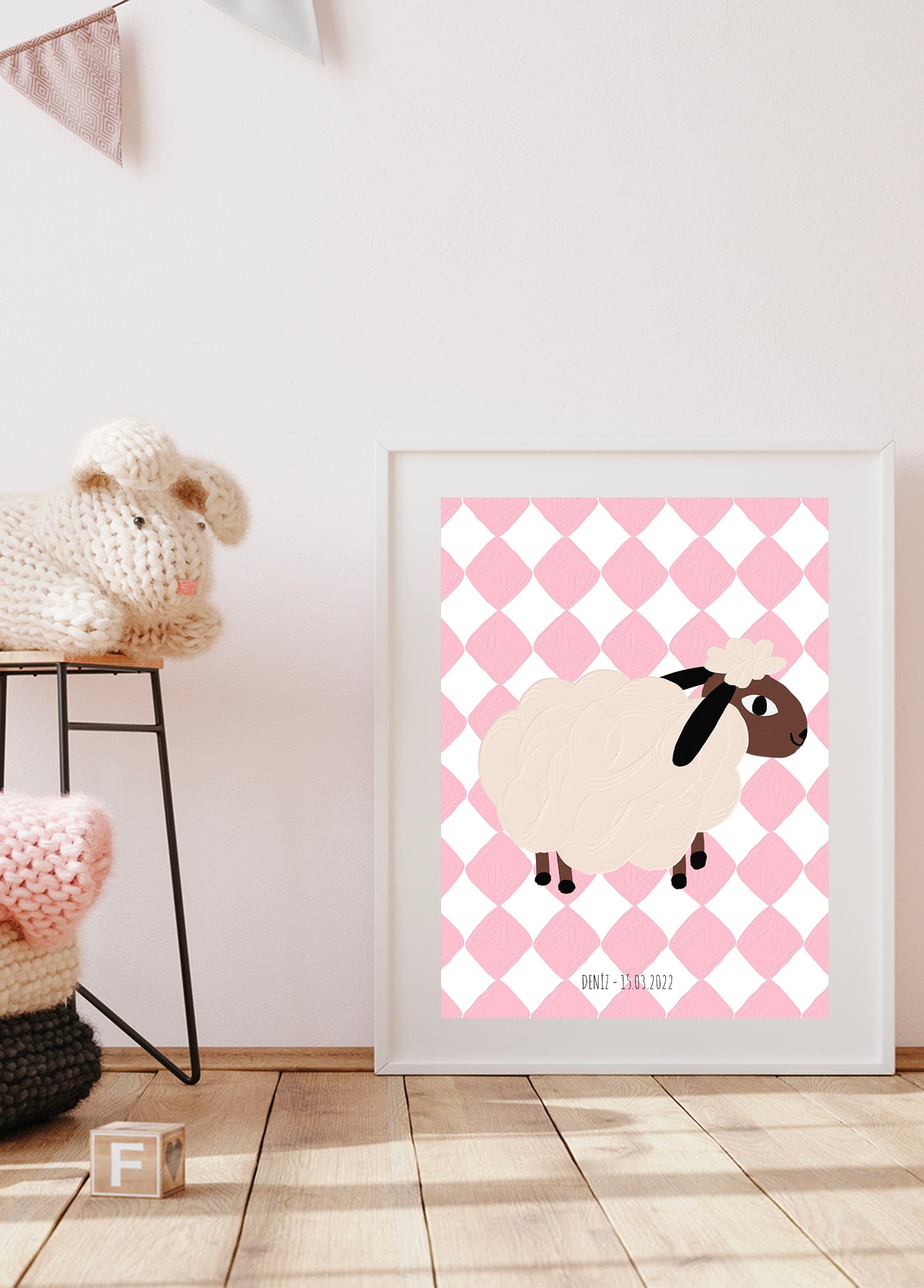 Sheep Kid’s Room Wall Art Print