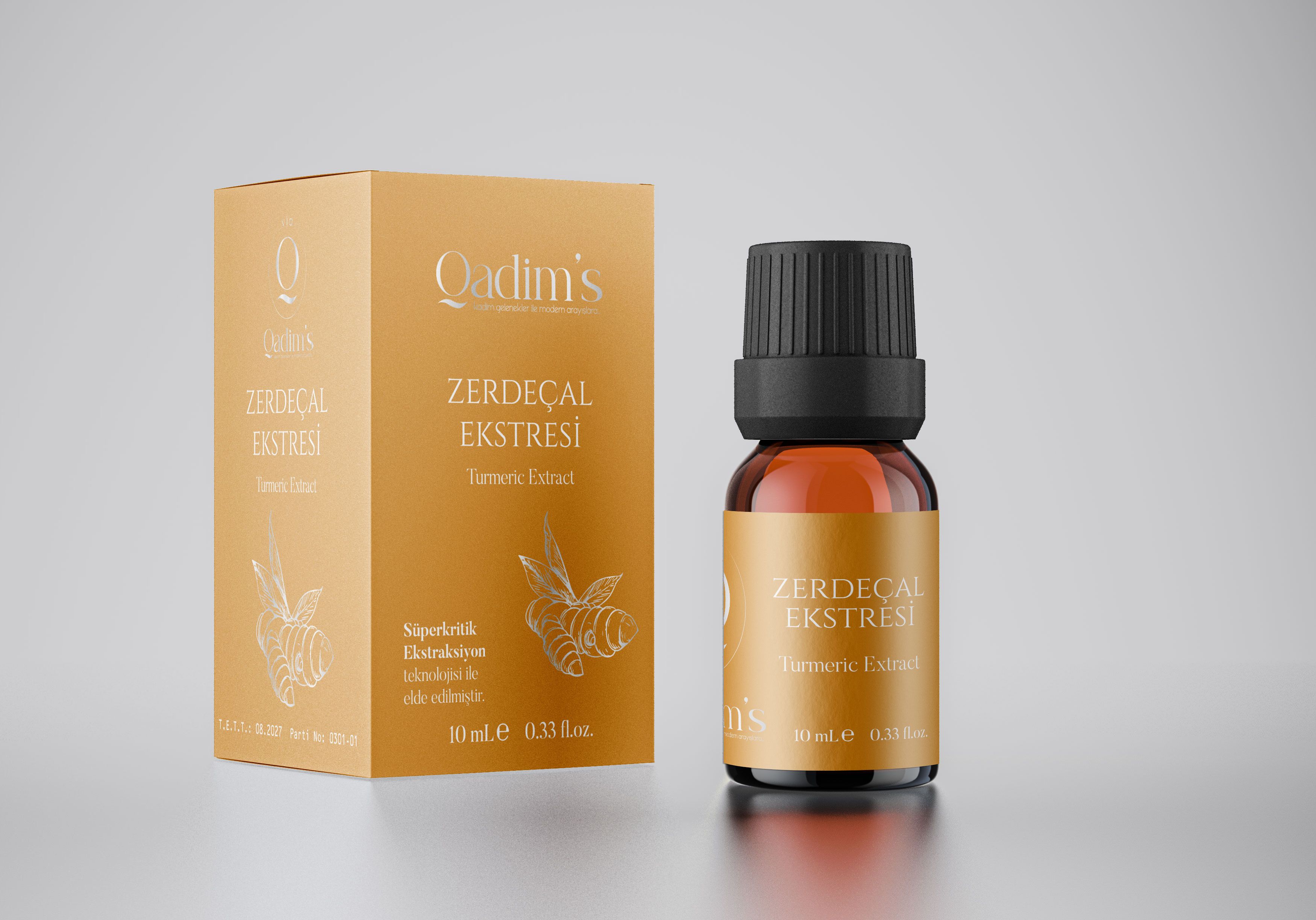Qadim's Süper Kritik %100 Saf Zerdeçal Ekstresi - Curcuma Longa - 10 ML