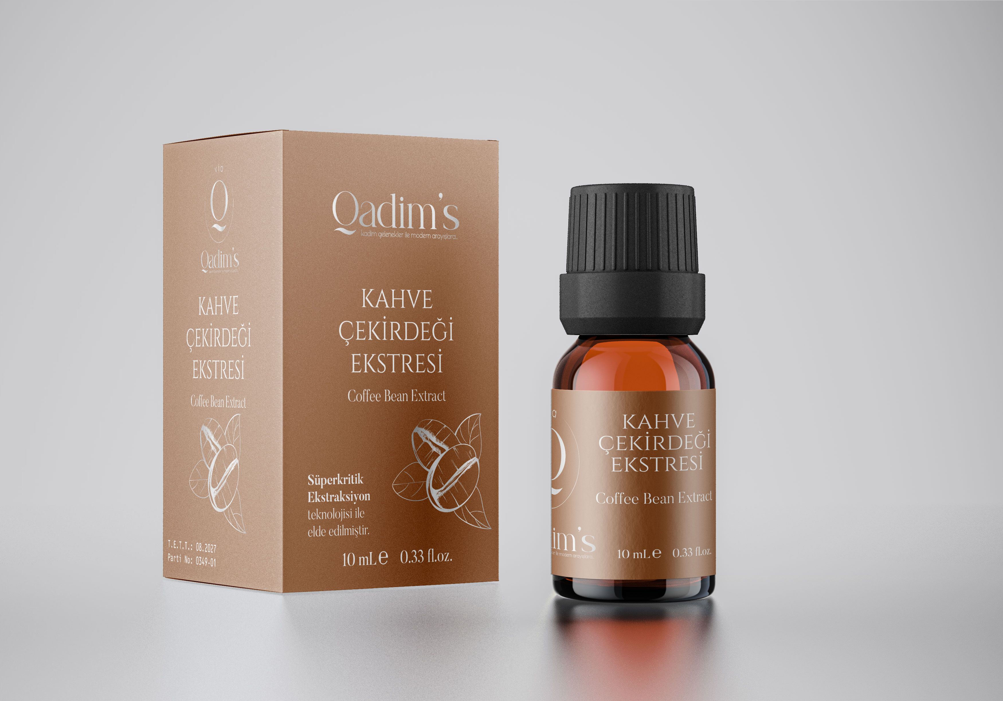 Qadim's Süper Kritik %100 Saf Yeşil Kahve Çekirdeği Ekstresi - Coffea Arabica L. - 10 ML
