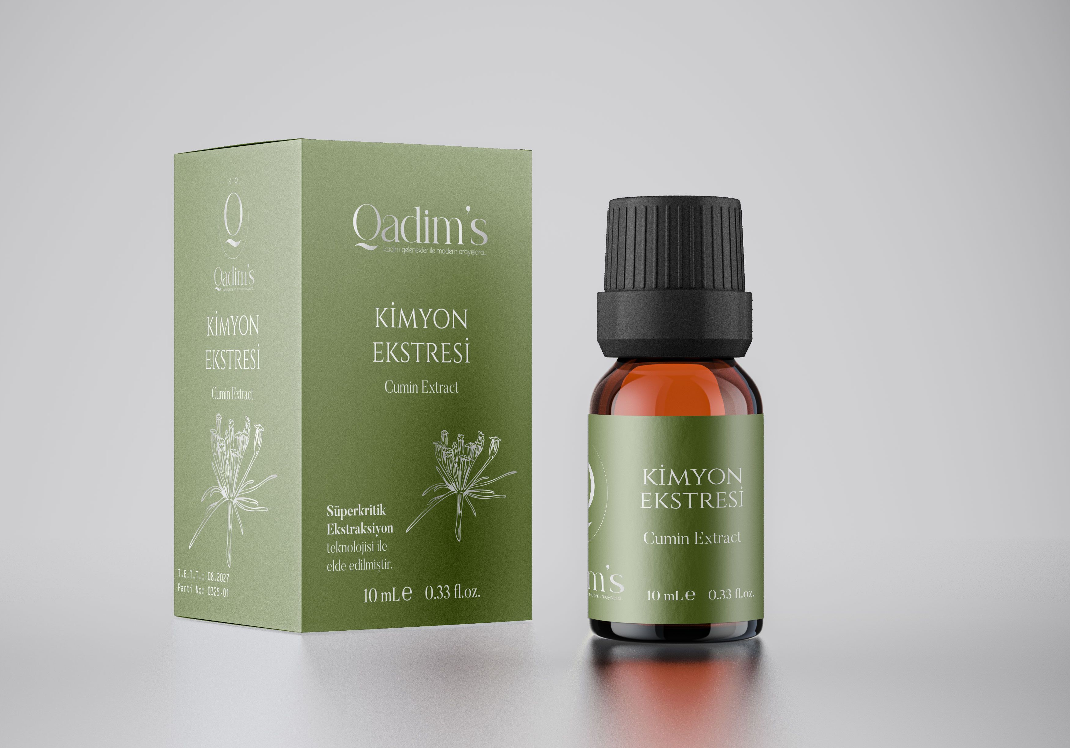 Qadim's Süper Kritik %100 Saf Kimyon Tohumu Ekstresi - Cuminum Cyminum - 10 ML