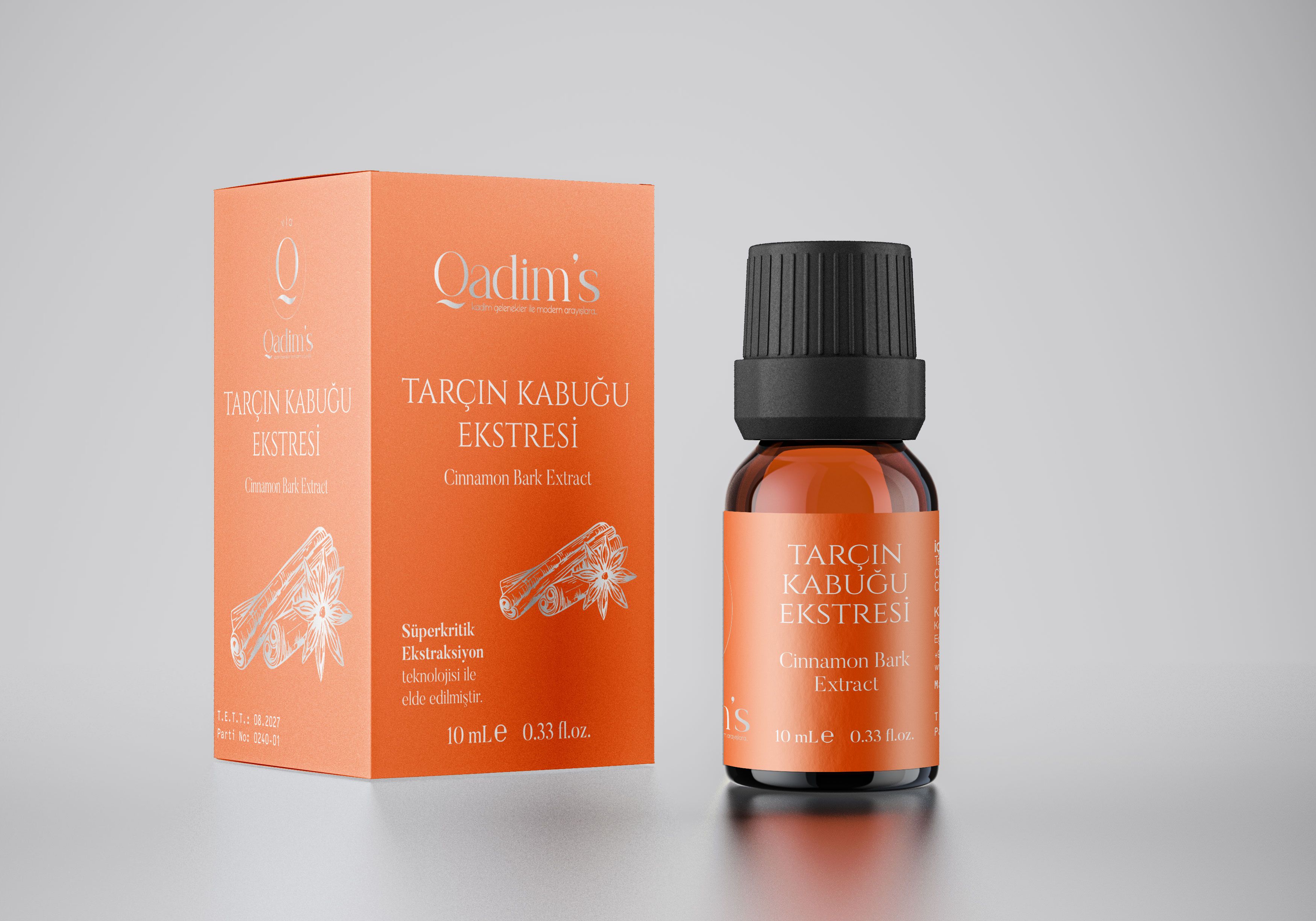 Qadim's Süper Kritik %100 Saf Tarçın Kabuğu Ekstresi - Cinnamomum Zeylanicum - 10 ML