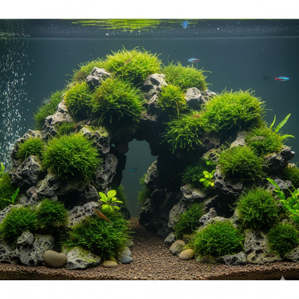 Akvaryum Arka Fon Antik Mısır Gece 1 - 50x100