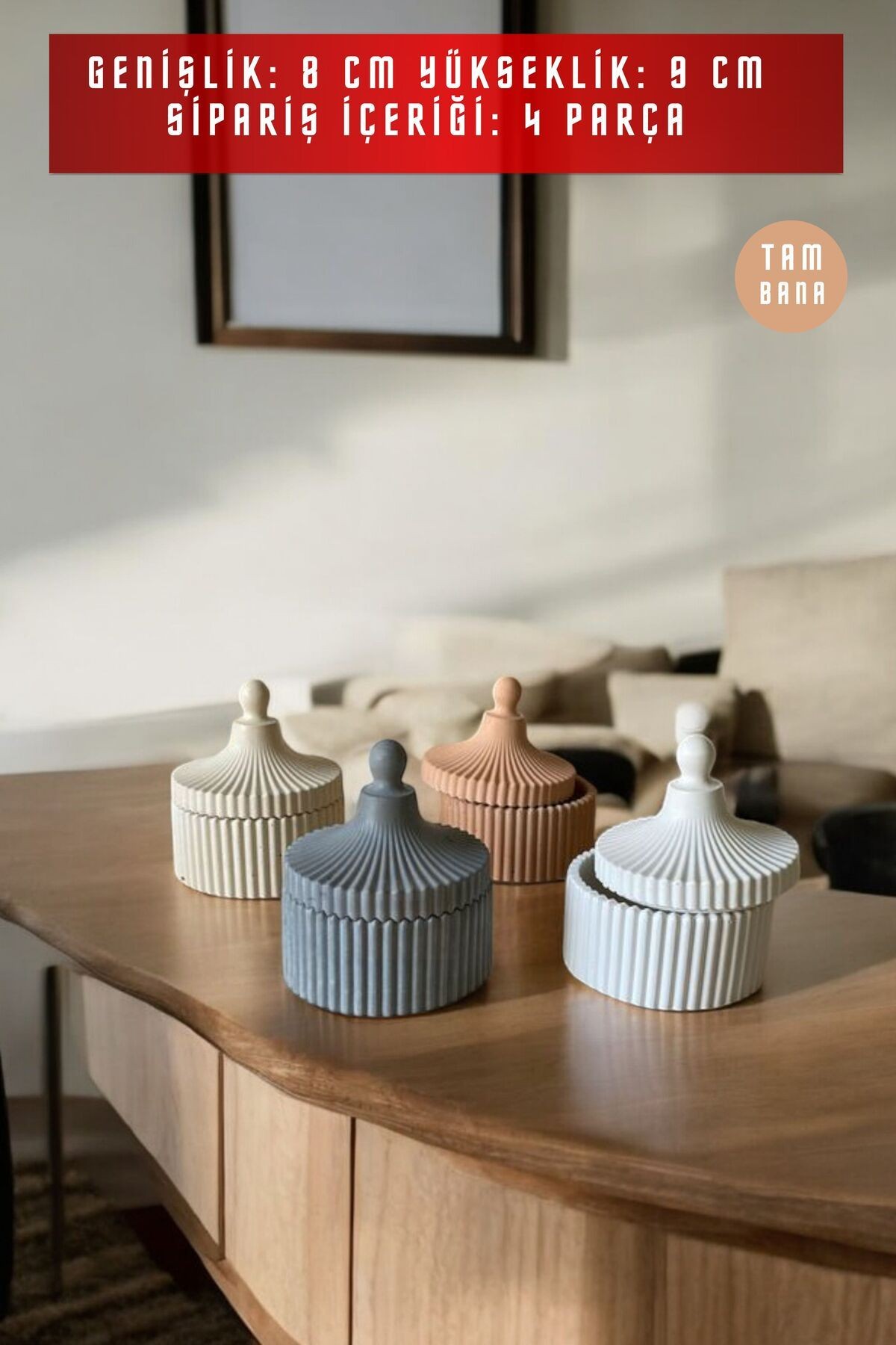 Dekoratif Kutu Set Takı Tabağı Şekerlik Çok Amaçlı Kutu Model 10
