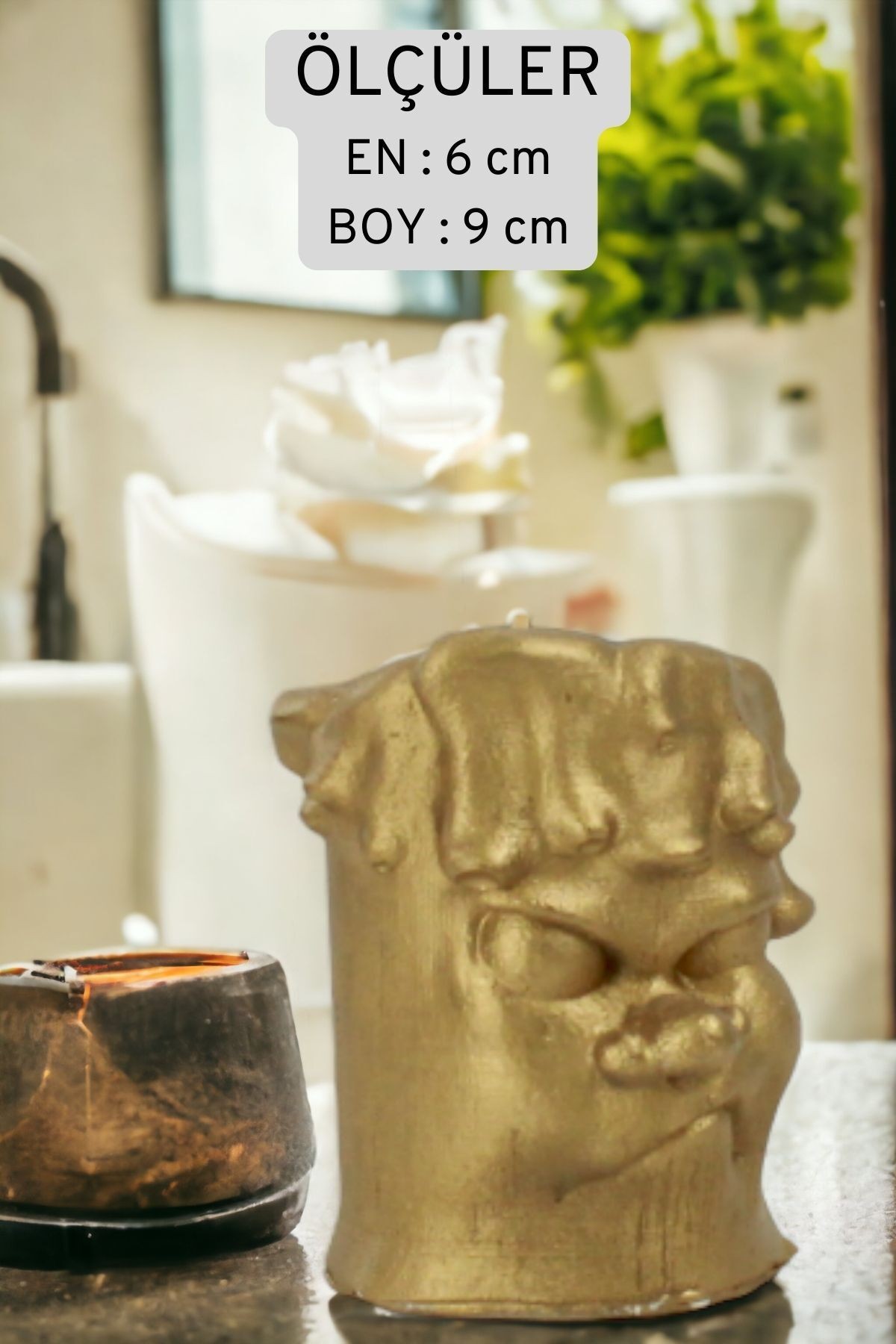 Şamdan Mumluk Dekoratif Mumluk Tealight Mumluk Model 4 İkili Mumluk