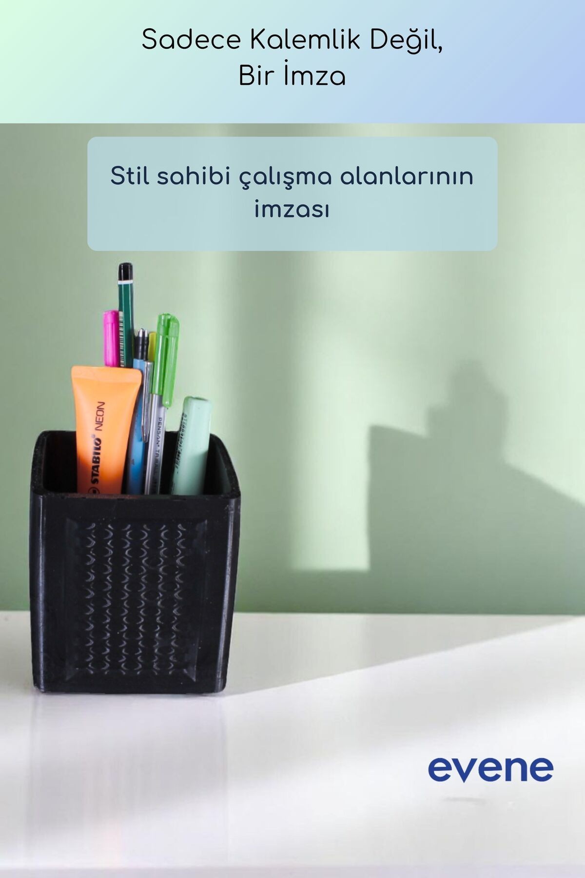 Kalemlik Masa Kalemliği Organizer Kalemlik Siyah Renk Model 92