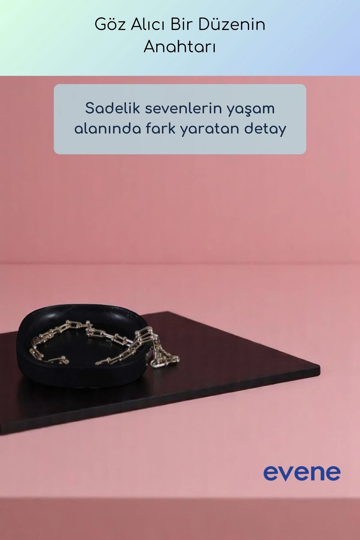 Takı Organizer Makyaj Düzenleyici Kozmetik Organizer Dekoratif Tabak Altın Eskitme Renk Model 37