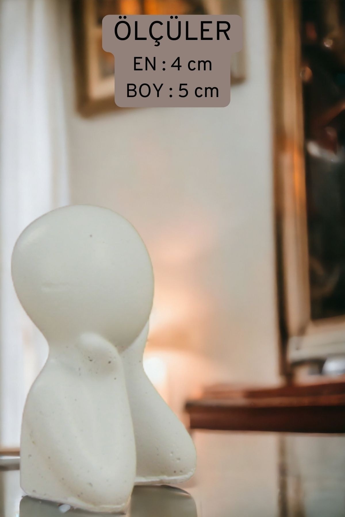 Biblo Heykel Çocuk Silüeti Küçük Boy Beyaz Model 13