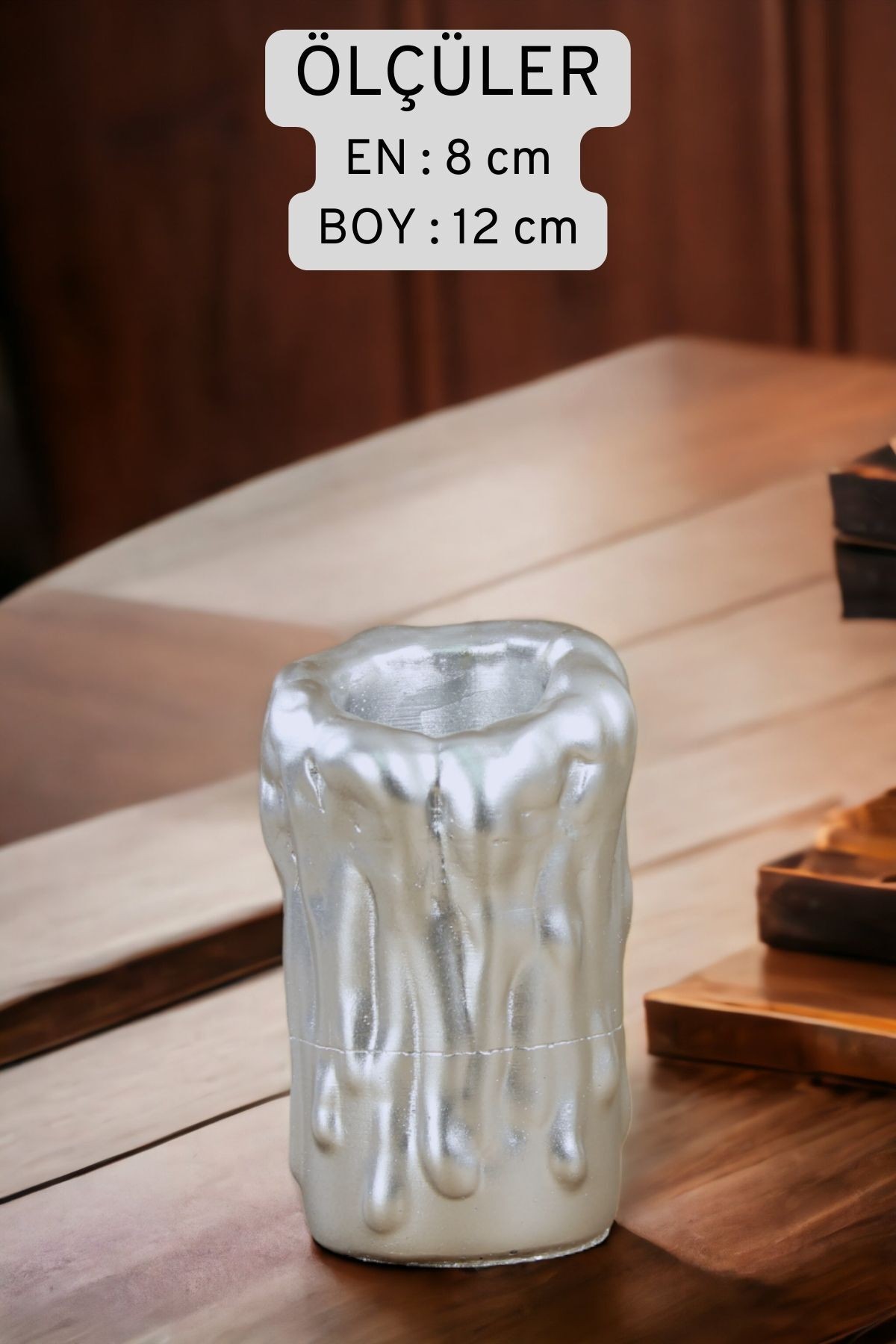 Şamdan Mumluk Dekoratif Mumluk Tealight Mumluk Model 29 İkili Mumluk