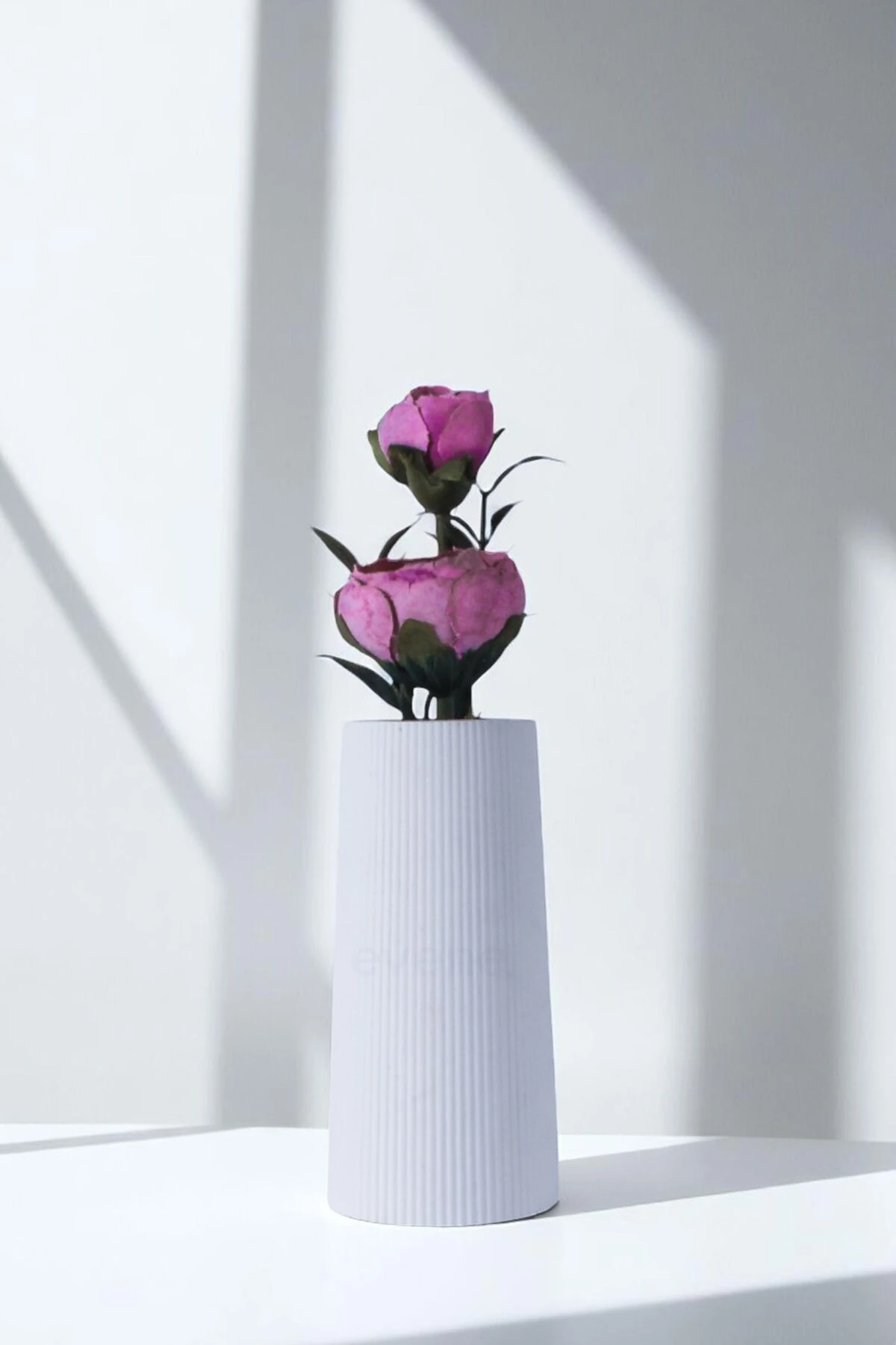 Vazo Küçük Vazo Masa Üstü Vazo Ev Dekorasyon Vazo Beyaz Renk Model 59 image