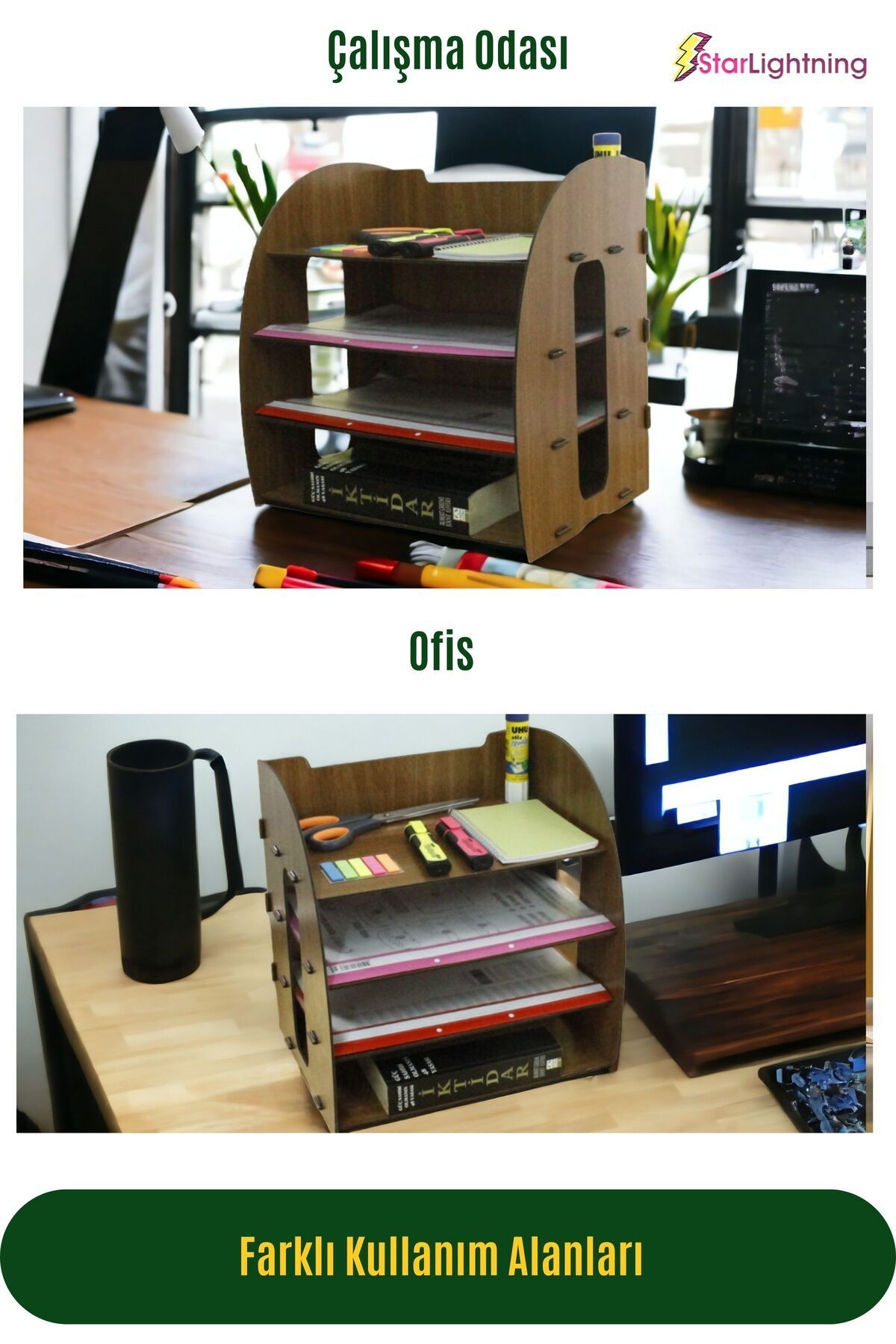 Masa Düzenleyici Organizer Evrak Rafı Masaüstü Organizer Model 6