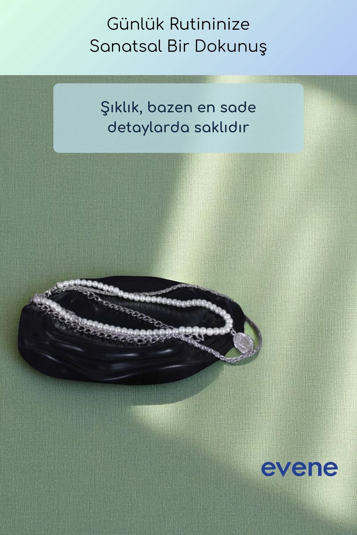 Takı Organizer Makyaj Düzenleyici Kozmetik Organizer Dekoratif Tabak Siyah Renk Model 26