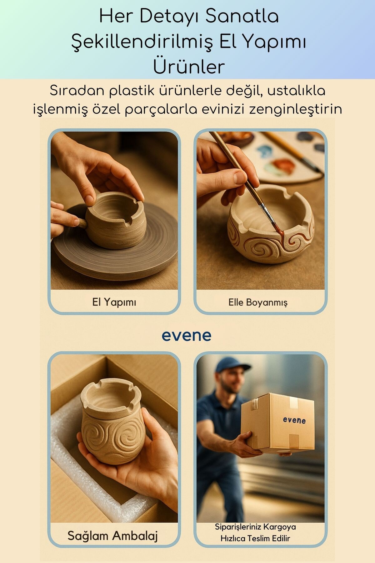 Küllük Gümüş Eskitme Renk Kül Tablası Dekoratif Küllük Model 9