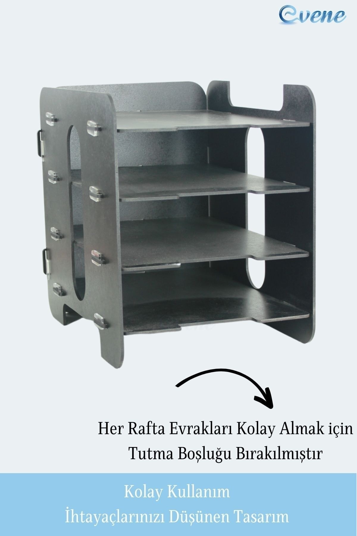 Dosya Düzenleyici Masa Üstü Organizer Ahşap Evrak Raflı Model 1