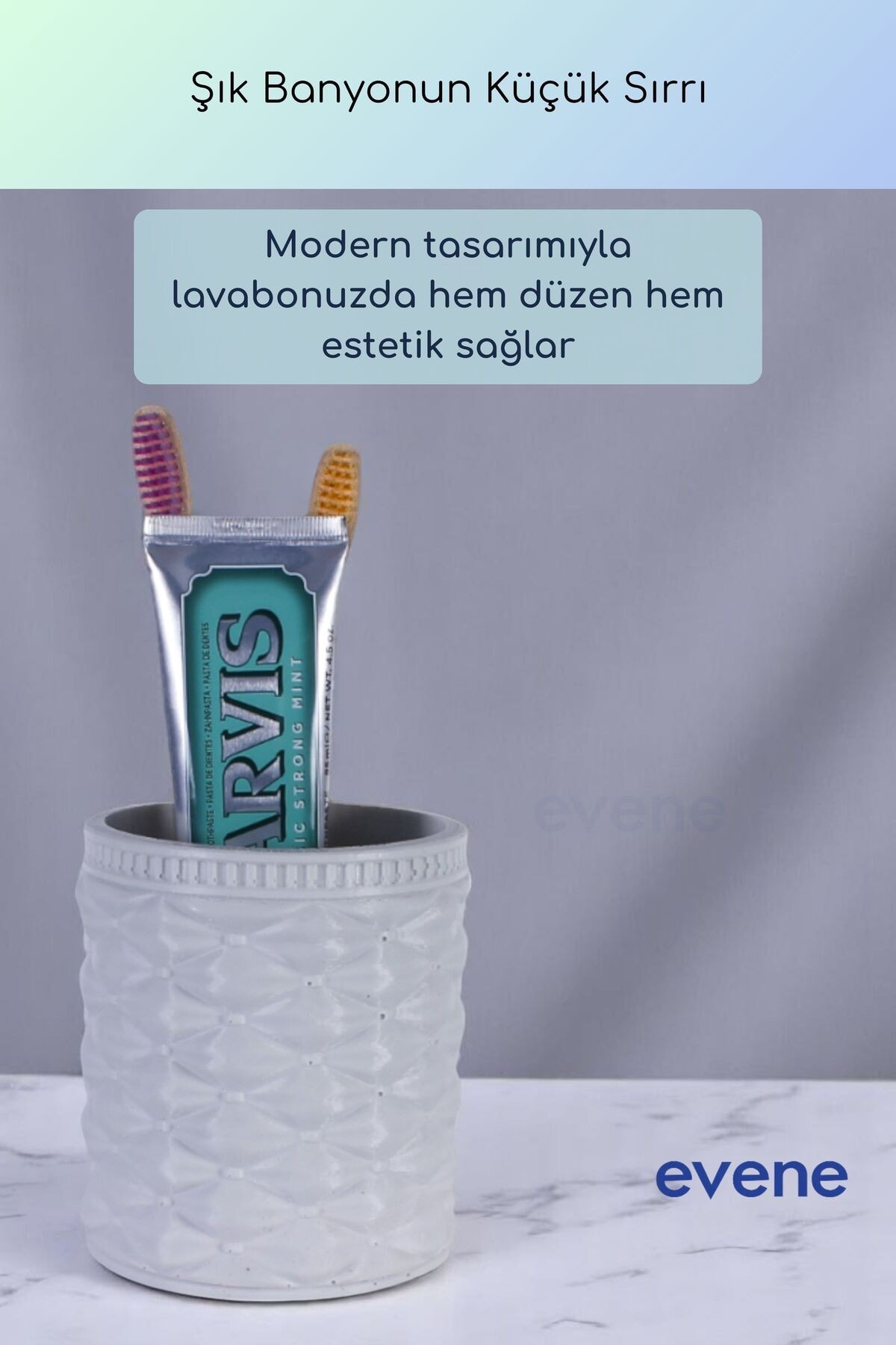 Diş Fırçalığı Diş Fırçalık Diş Fırçası Standı Diş Fırçası Tutucu Beyaz Renk Model 85