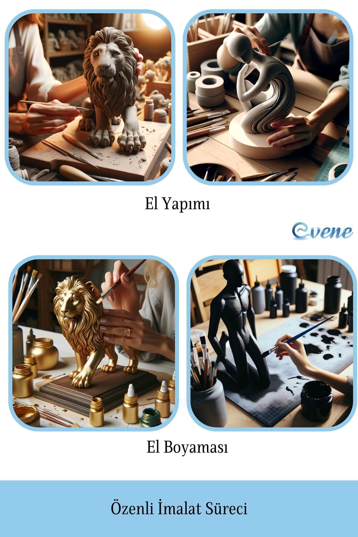 Biblo Dekoratif Obje Heykel Biblo Dekoratif Süs Eşyası Altın Eskitme Model 39