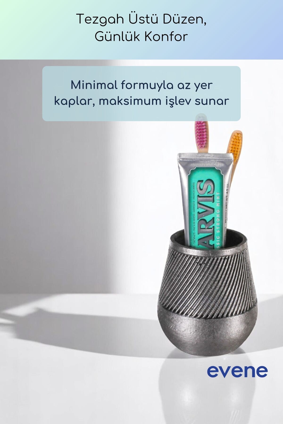 Diş Fırçalığı Diş Fırçalık Diş Fırçası Standı Diş Fırçası Tutucu Gümüş Eskitme Renk Model 89