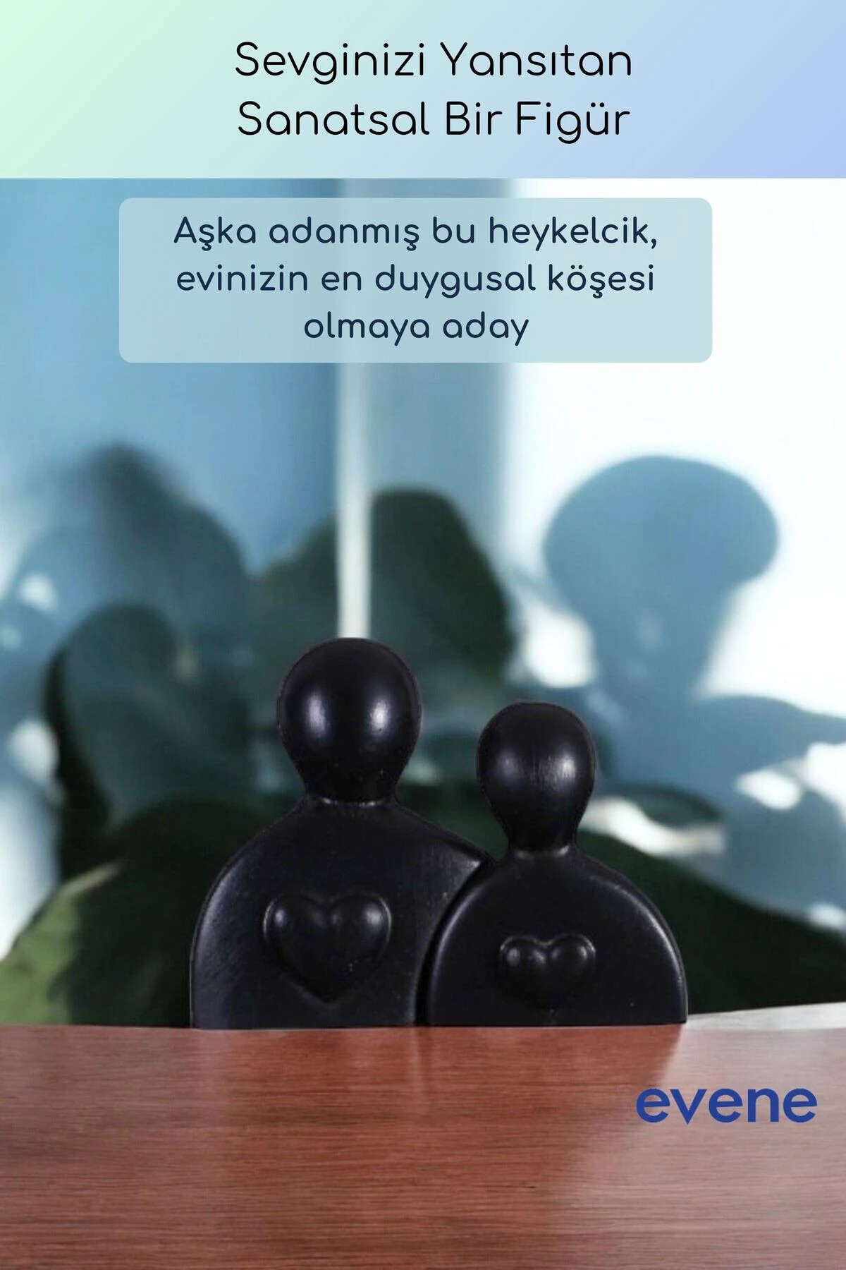 Dekoratif Obje Biblo Ev Dekorasyon Heykel Salon Masa Üstü Süs Eşyası Siyah Model 49