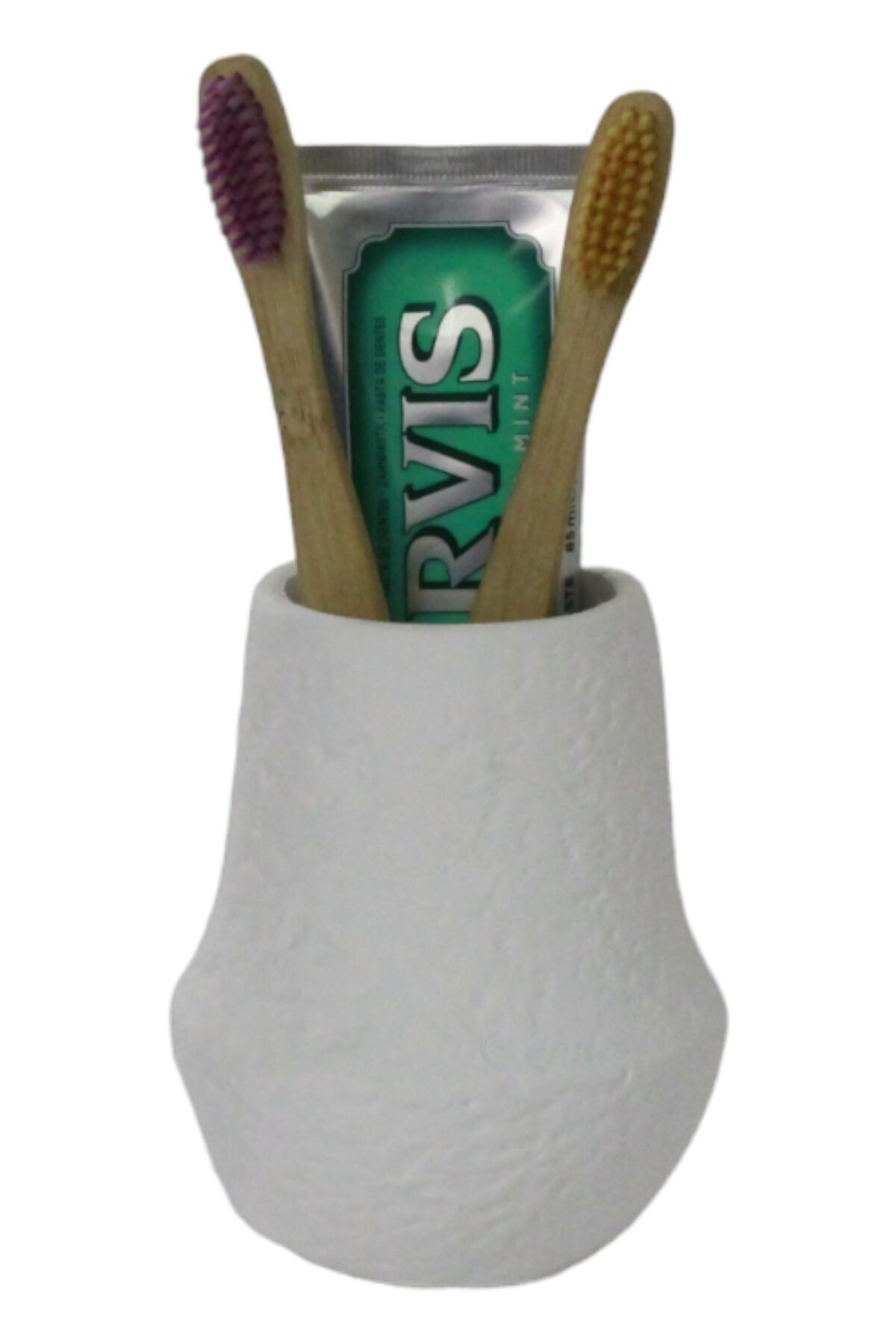 Diş Fırçalığı Diş Fırçalık Diş Fırçası Standı Diş Fırçası Tutucu Beyaz Model 15 image