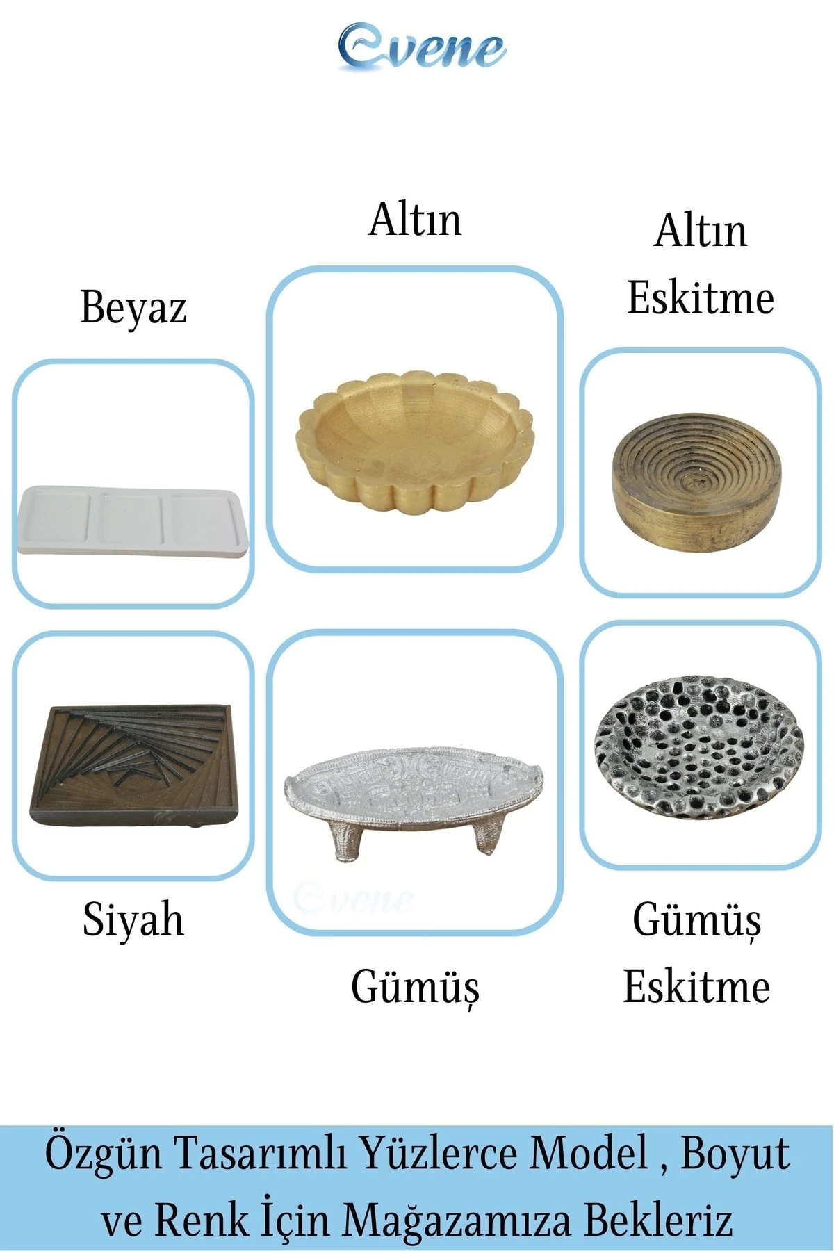 Şekerlik Beyaz Renk Sunumluk Drajelik Dekoratif Tabak Model 4