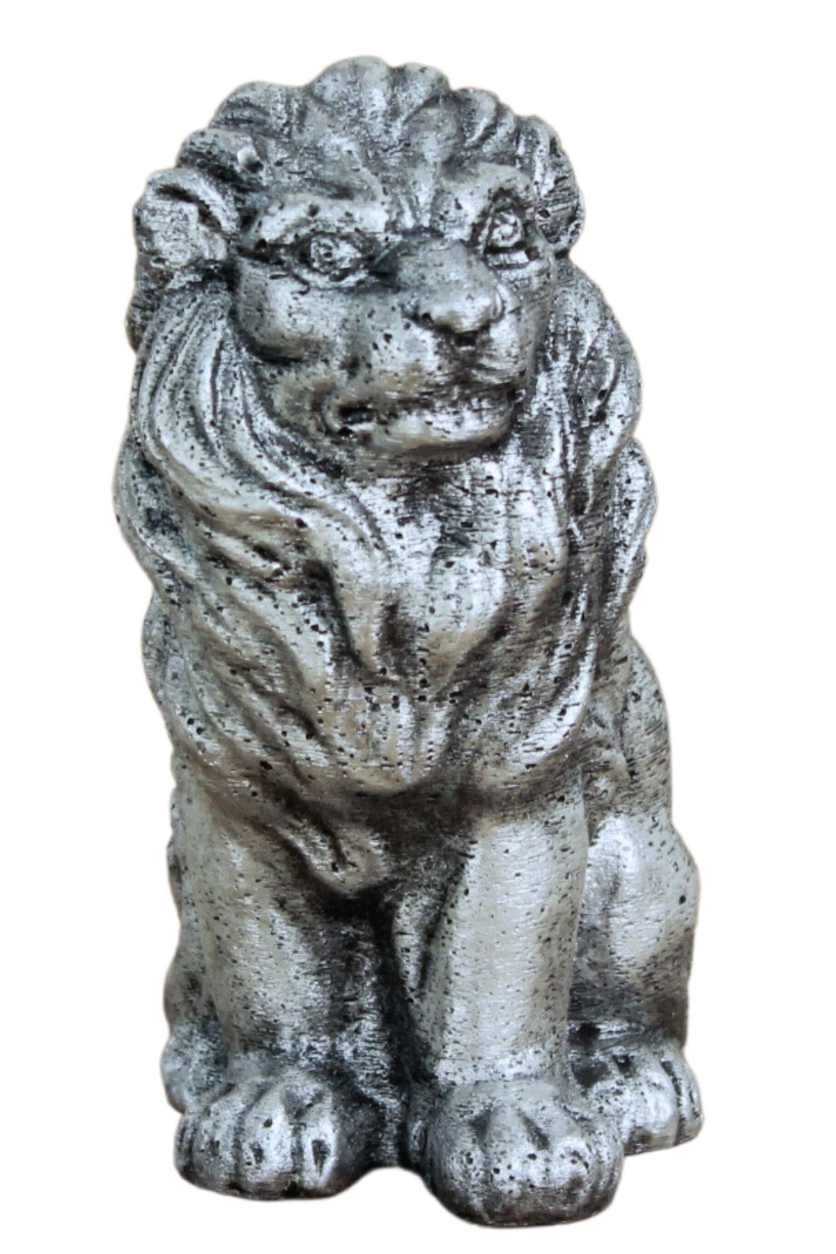 Dekoratif Biblo Oturan Aslan Heykel El Yapımı Hediyelik Süs Eşyası Model Aslan2