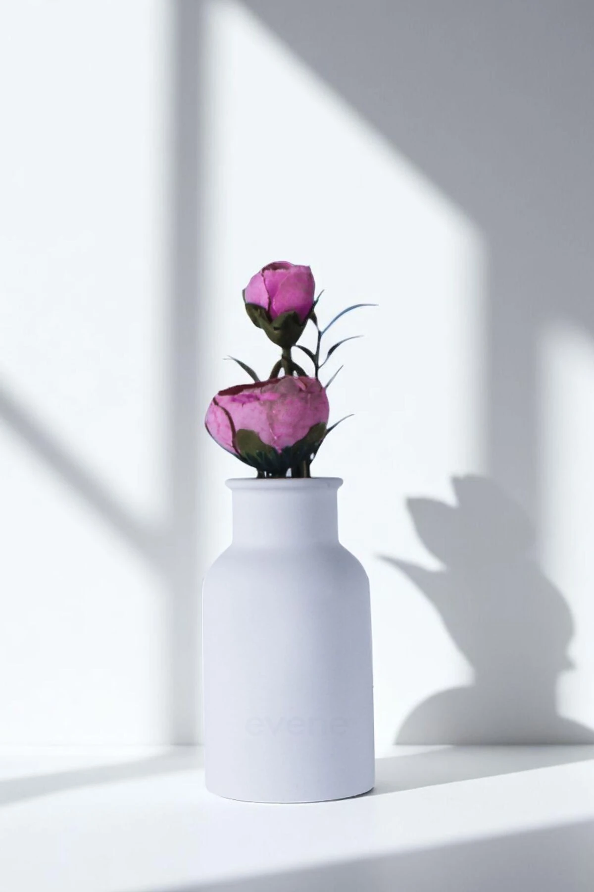 Vazo Küçük Vazo Masa Üstü Vazo Ev Dekorasyon Vazo Beyaz Renk Model 57 image