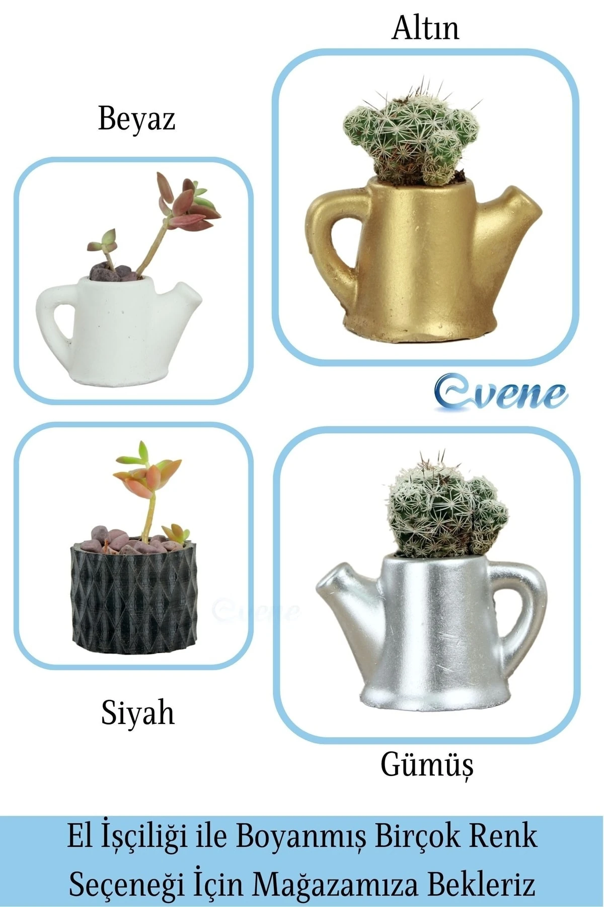 Saksı Çiçek Kaktüs Saksısı Lüx 13 cm Altın Varak Boyalı Burgu Desen Saksı Çiçeklik