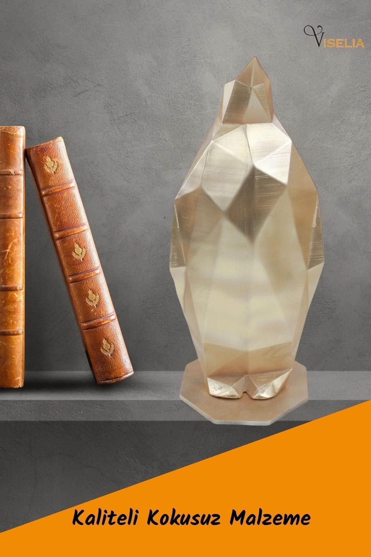 Dekoratif Penguen Biblo Heykel El Yapımı Hediyelik Süs Eşyası Poly Model Tasarım Ürünü