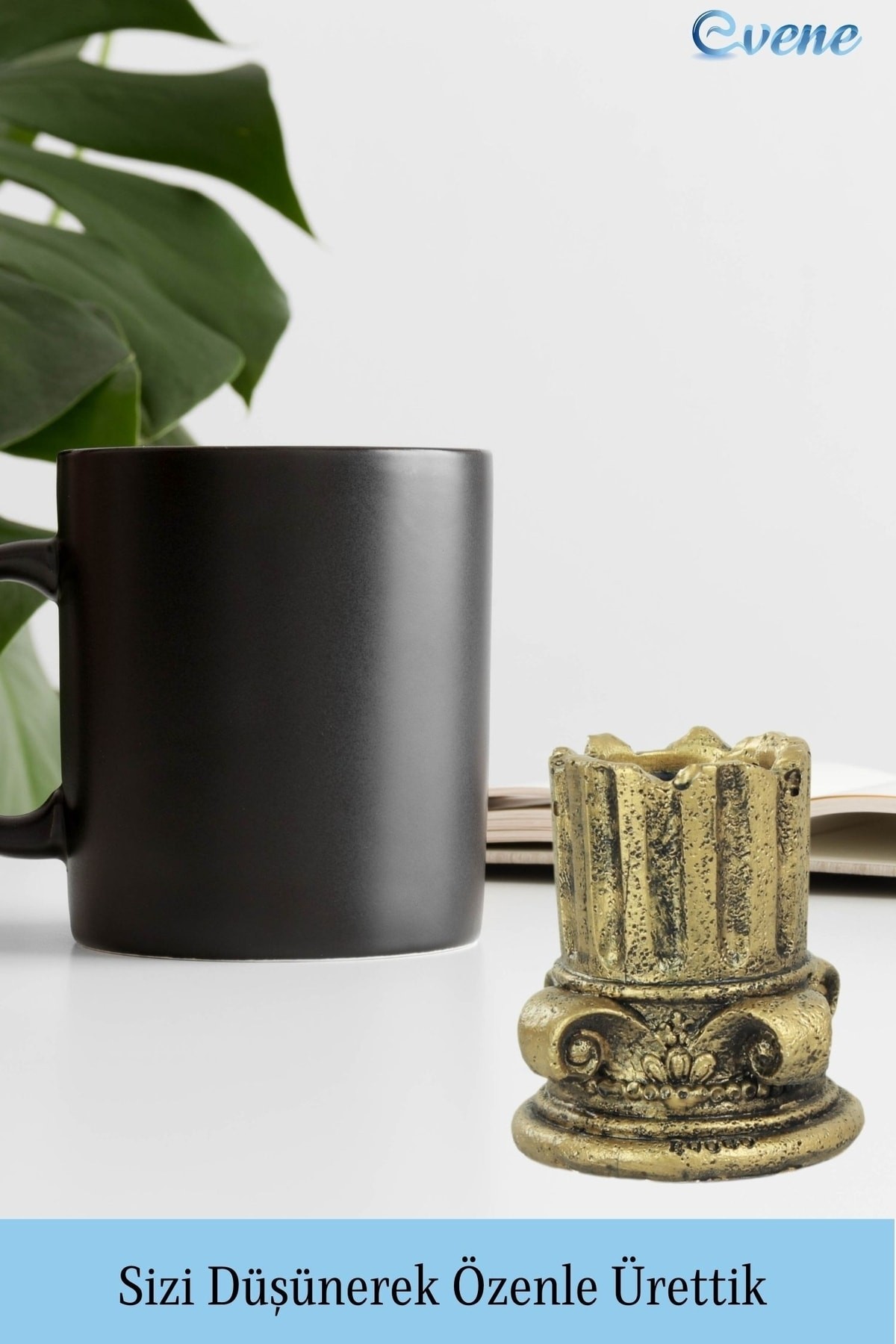 Beyaz Mumluk Şamdan Tealight Mum Uyumlu Tarihi Sütun Model