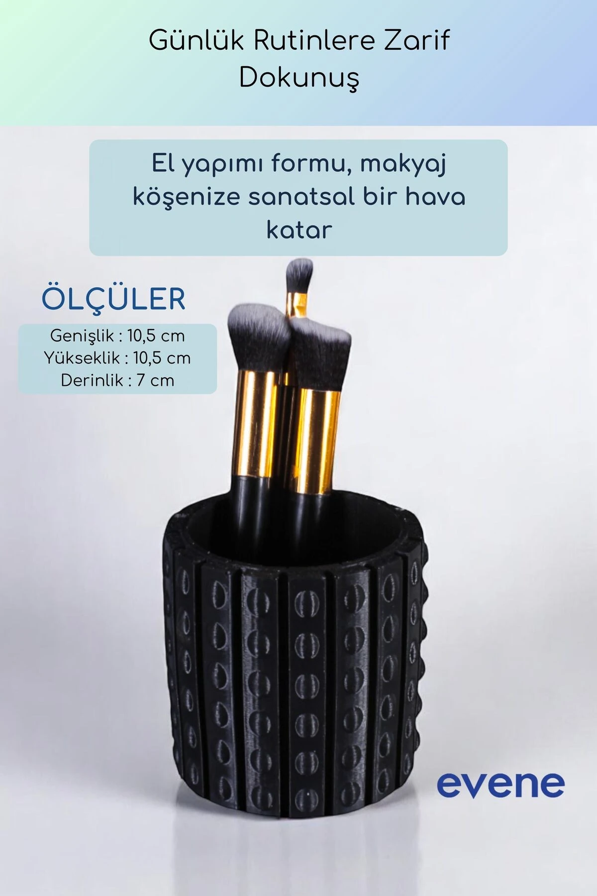 Makyaj Organizeri Makyaj Fırçalığı Makyaj Organizer Düzenleyici Siyah Renk Model 91