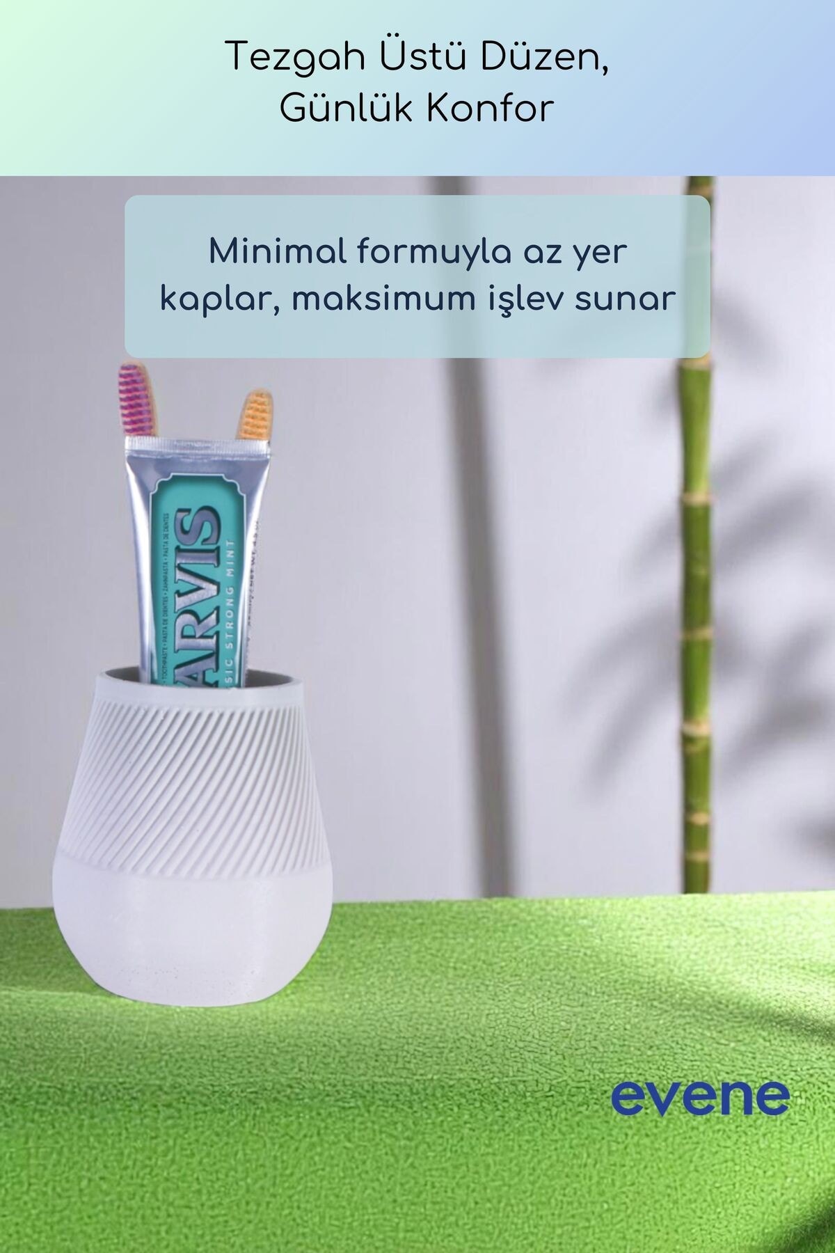 Diş Fırçalığı Diş Fırçalık Diş Fırçası Standı Diş Fırçası Tutucu Beyaz Renk Model 89