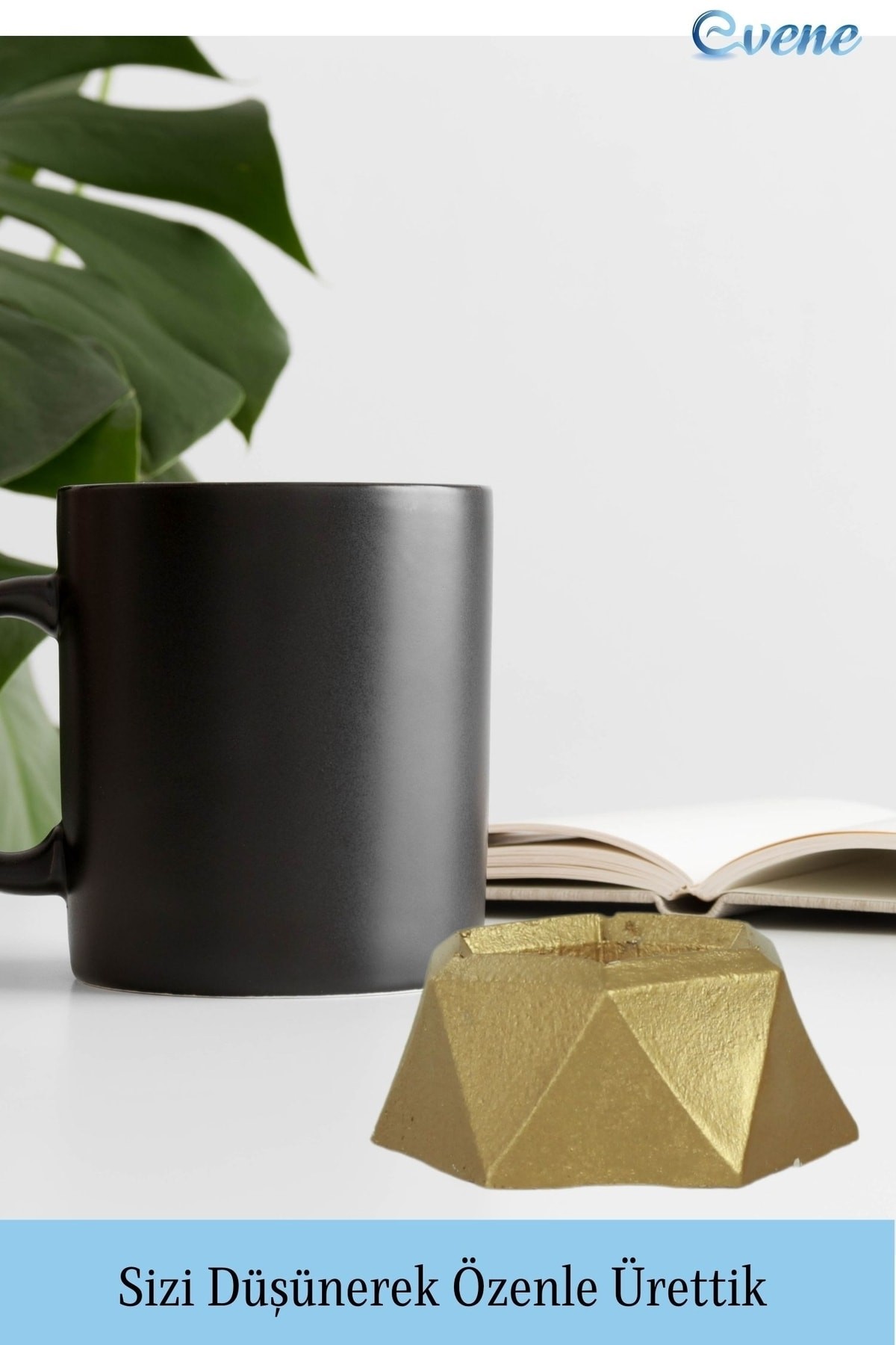 Altın Mumluk Şamdan Tealight Mum Uyumlu Poly Küçük 2 Model