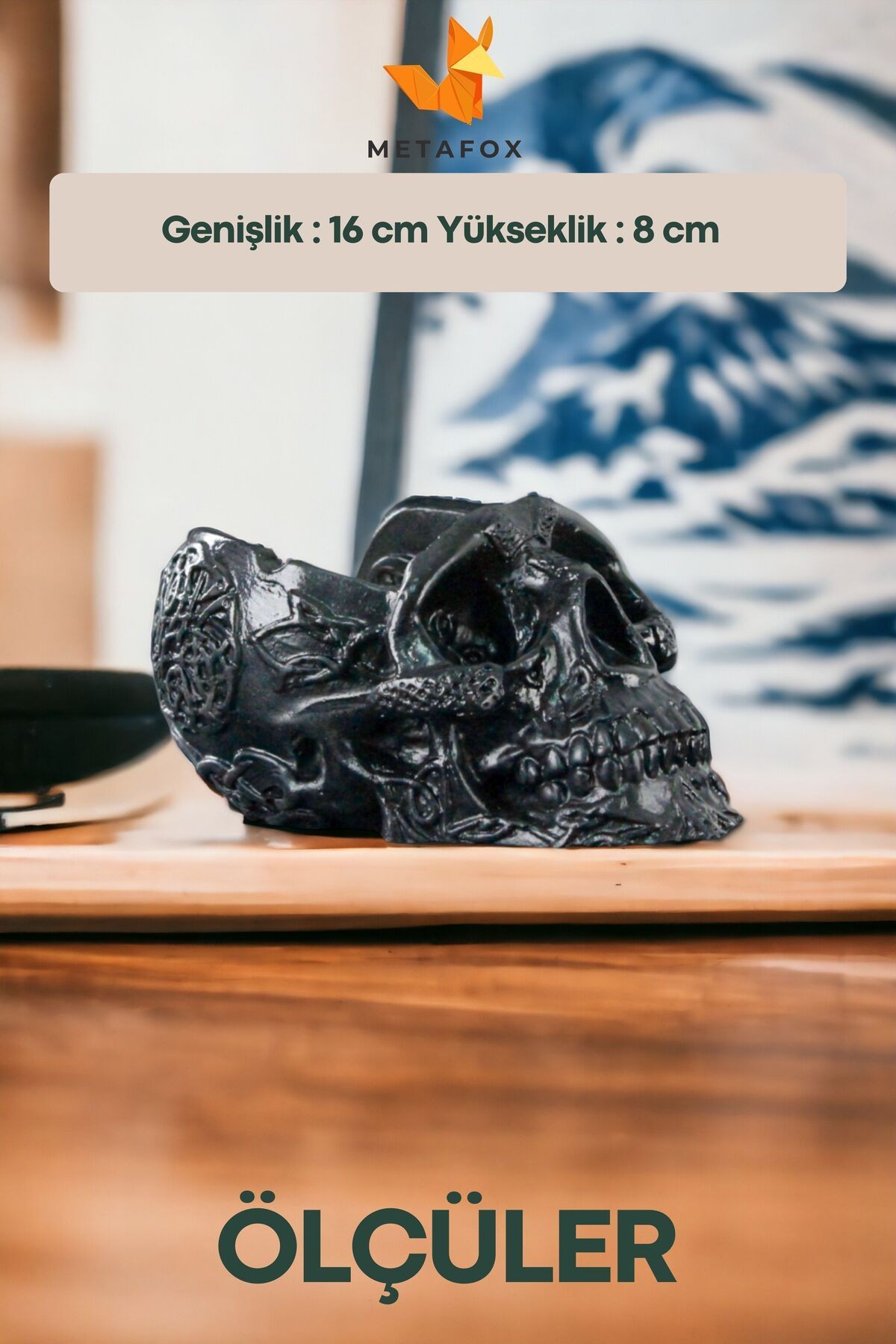 Küllük Kül Tablası Sigara Küllüğü Gümüş Eskitme Model 8